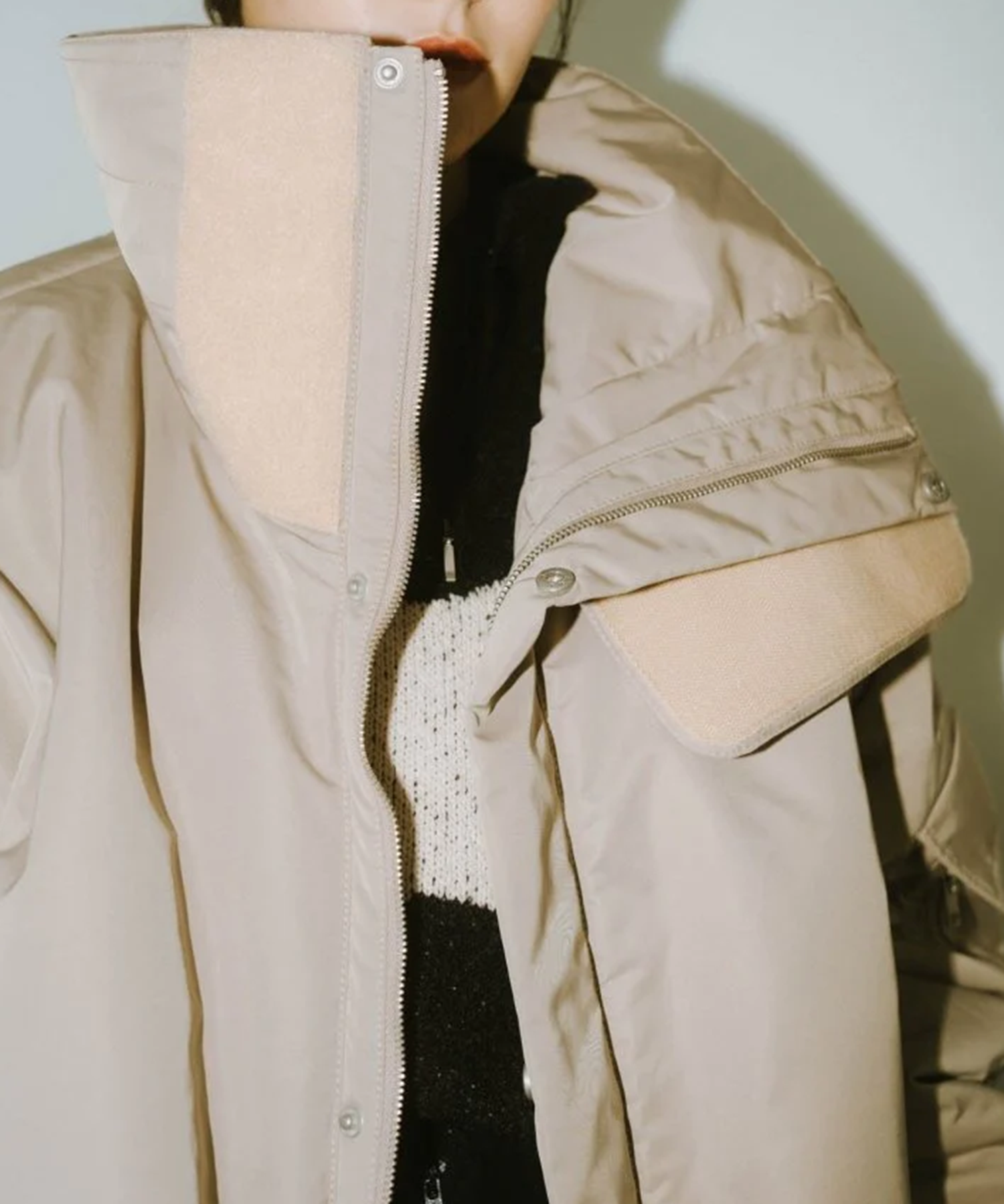 stand collar down jacket(S BEIGE): KnuthMarf: WOMENS｜ STUDIOUS