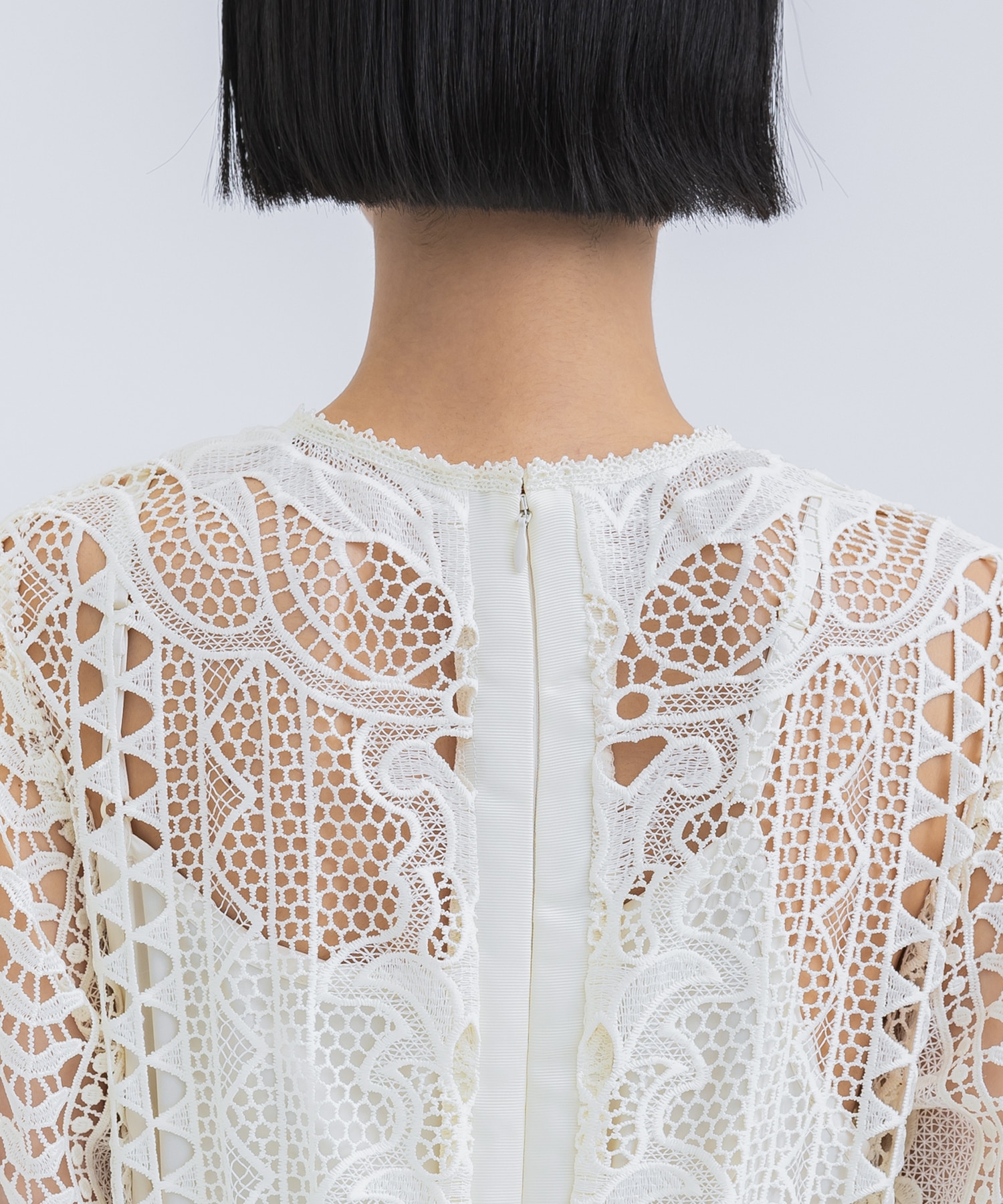 UND CHEMICAL LACE FLARE DRESS(S IVORY): AMERI: WOMENS｜ STUDIOUS