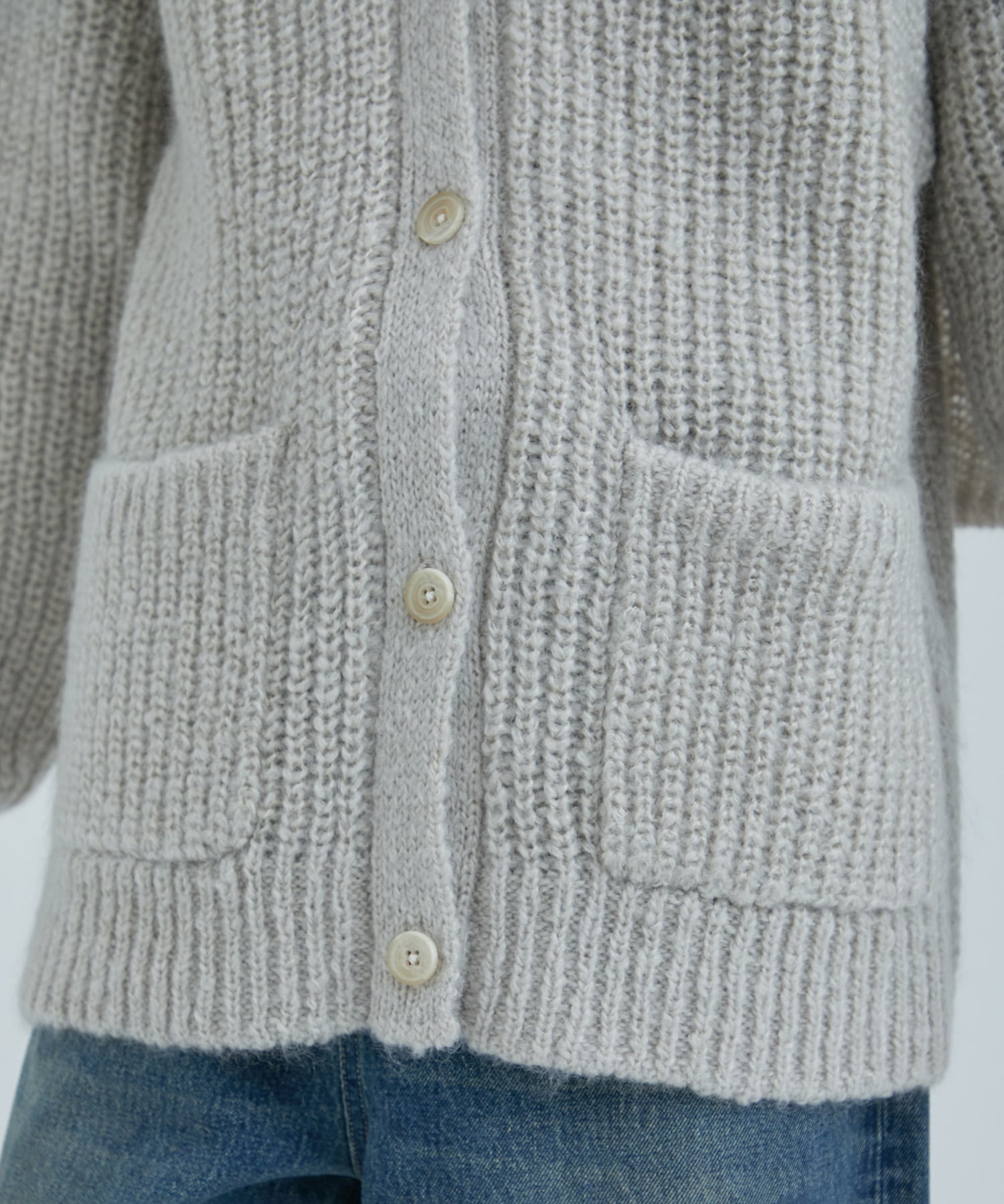 Soft Mohair Knit Cardigan(FREE LIGHT GREY): STUDIOUS: WOMENS