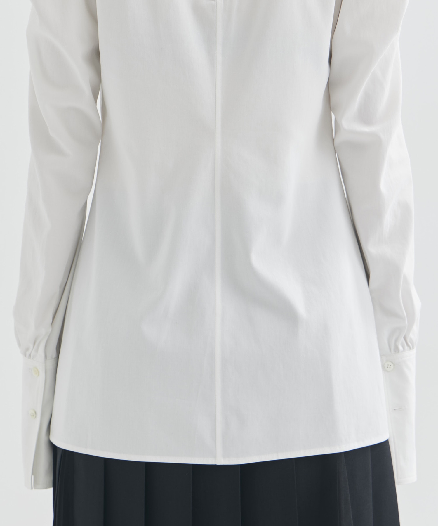 PUFF-SLEEVED COTTON SATIN SHIRT FETICO