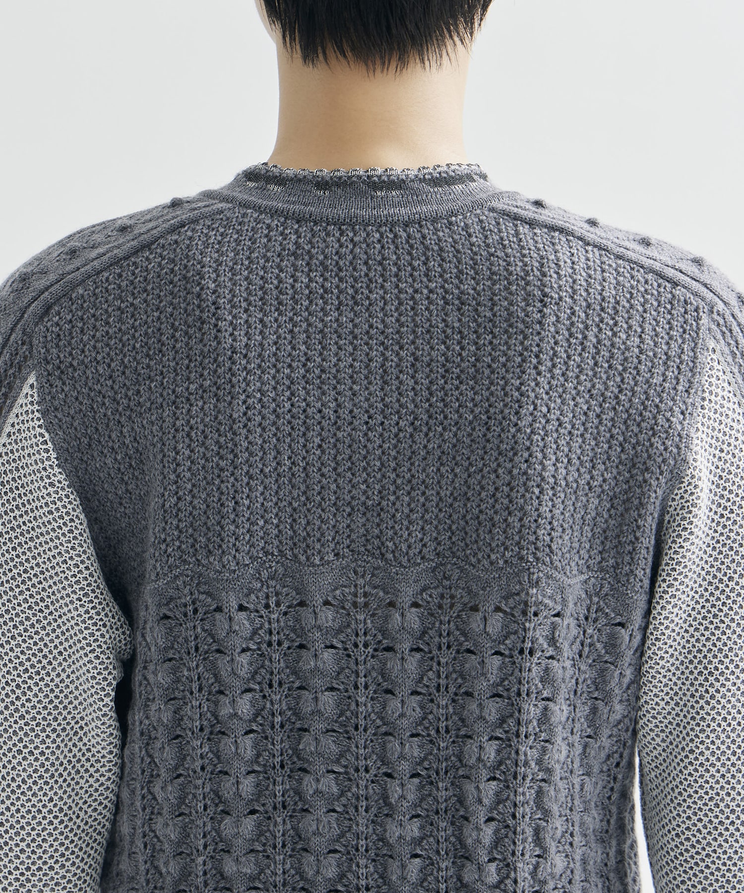 Openwork Pattern Knitted Cardigan Mame Kurogouchi