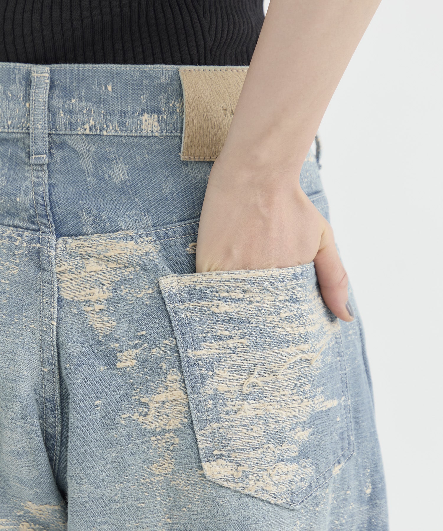 DENIM WIDE PANTS TAAKK