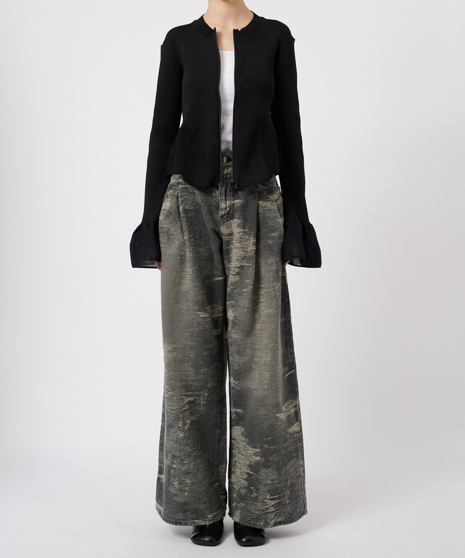 DENIM WIDE PANTS TAAKK