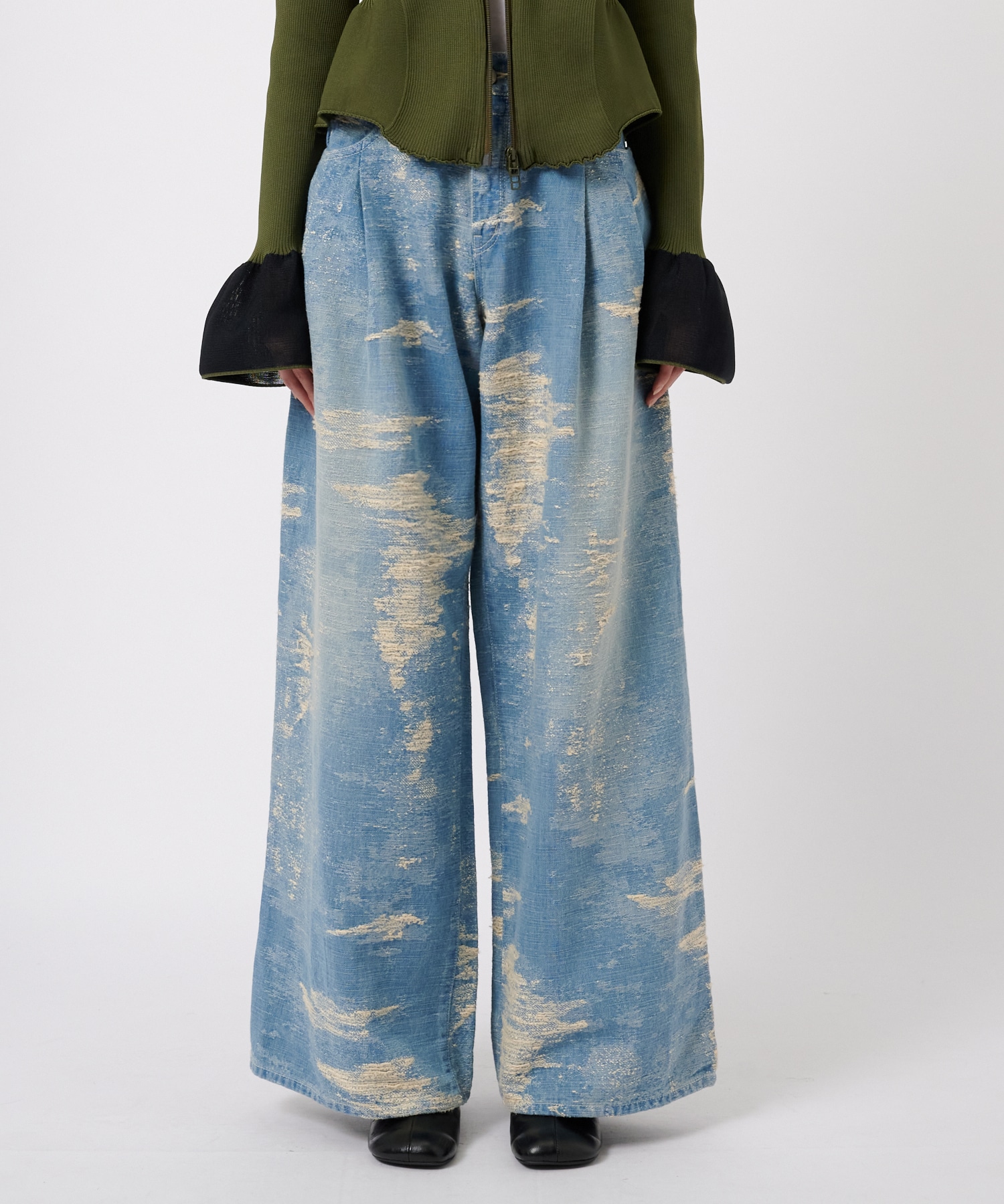 DENIM WIDE PANTS TAAKK