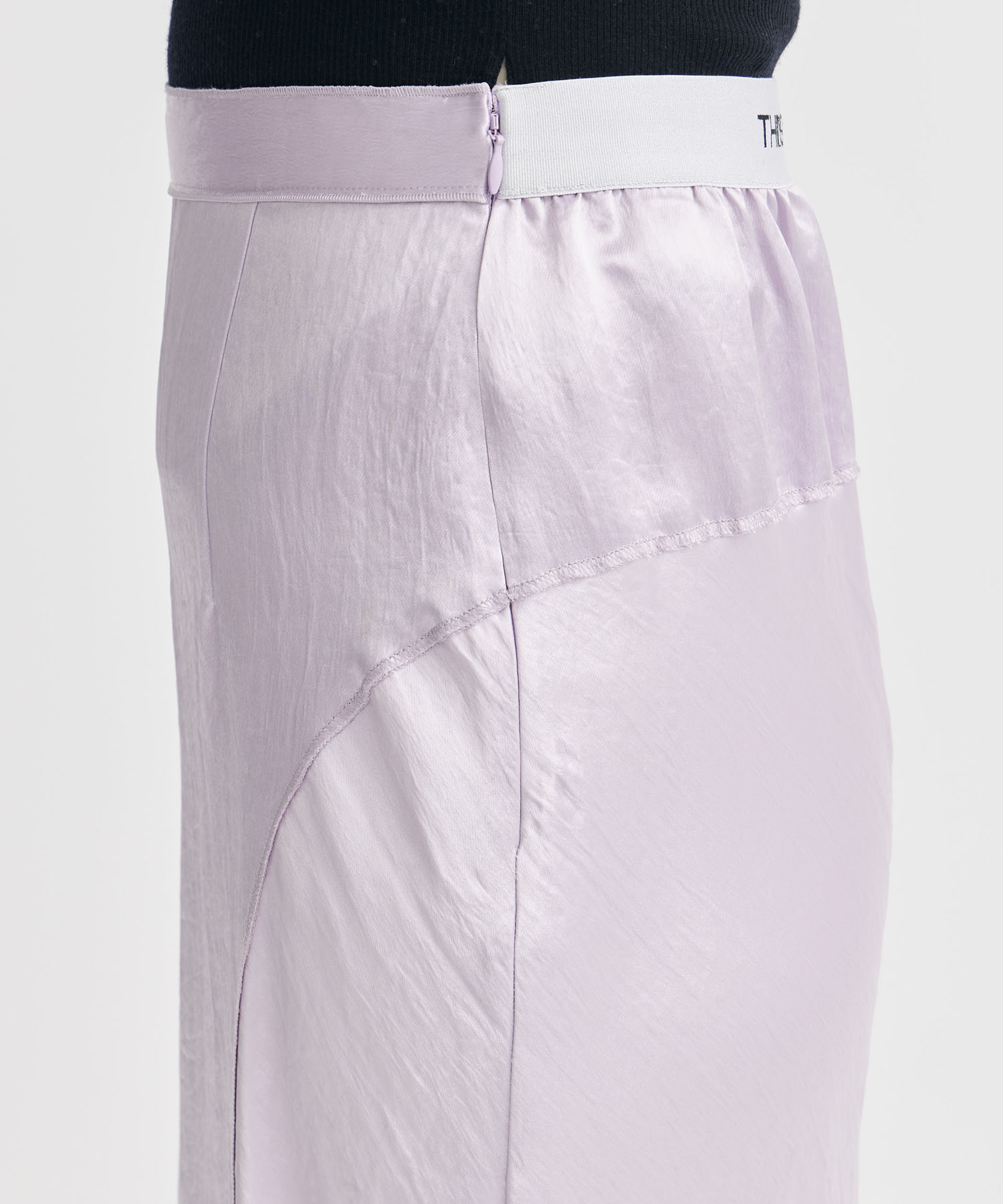 BACK SLIT ACETATE SATIN MAXI SKIRT THINGS THAT MATTER