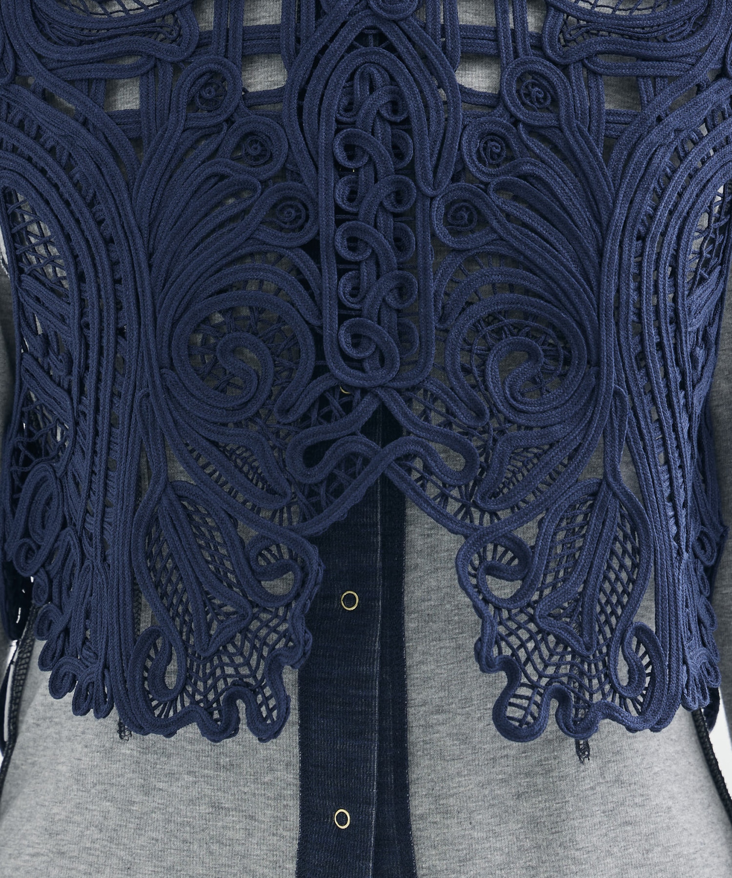 Cord Embroidery Vest Mame Kurogouchi