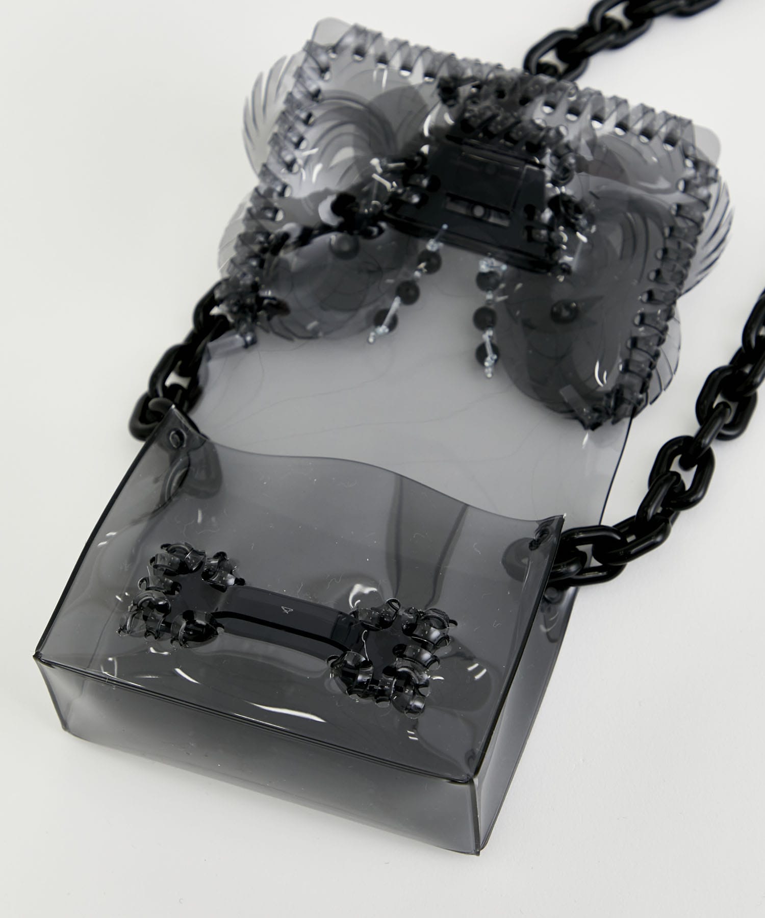 Transparent Sculptural Micro Chain Bag Mame Kurogouchi