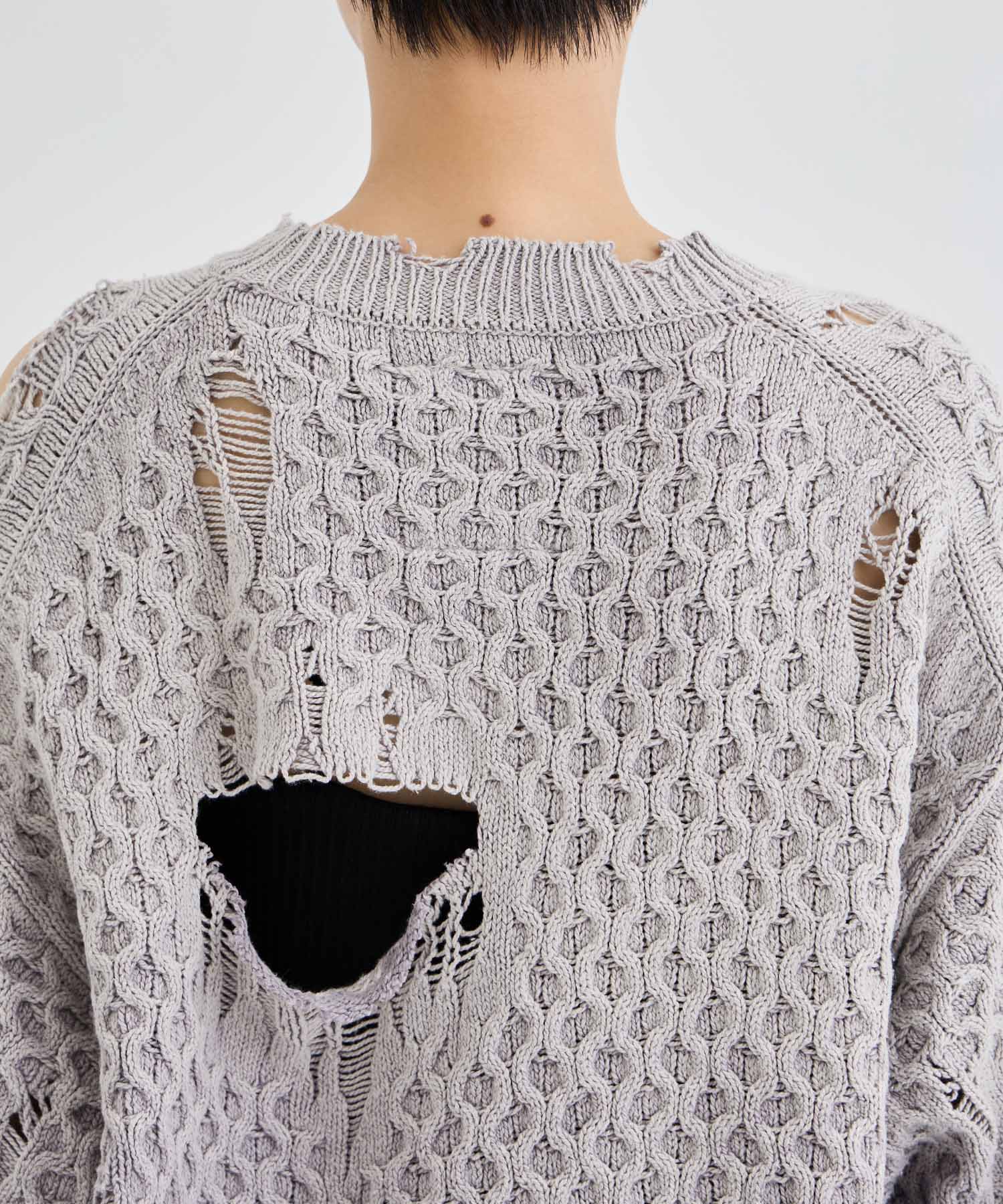 SUNFADED KNIT PULLOVER Maison MIHARA YASUHIRO