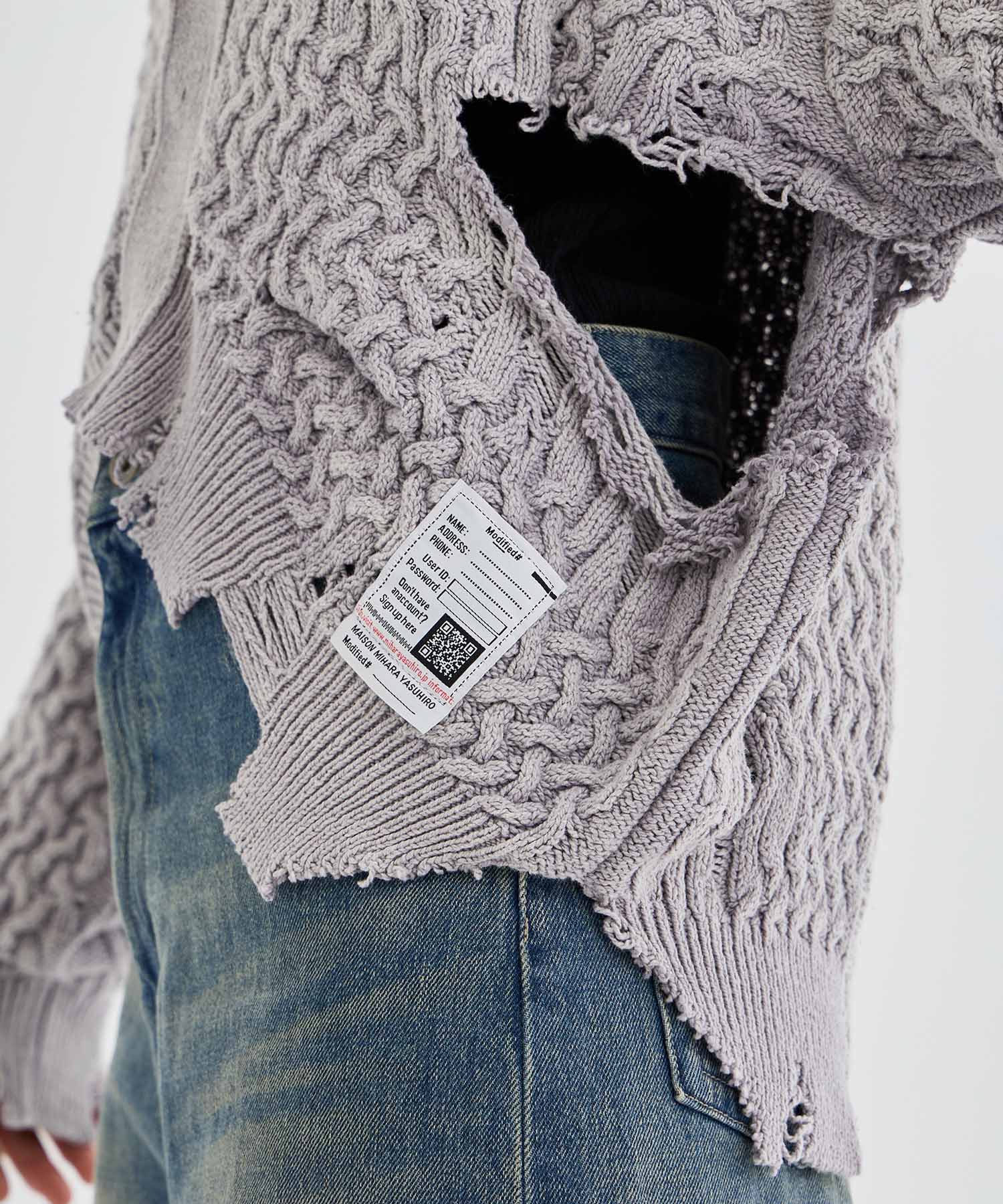 SUNFADED KNIT CARDIGAN Maison MIHARA YASUHIRO