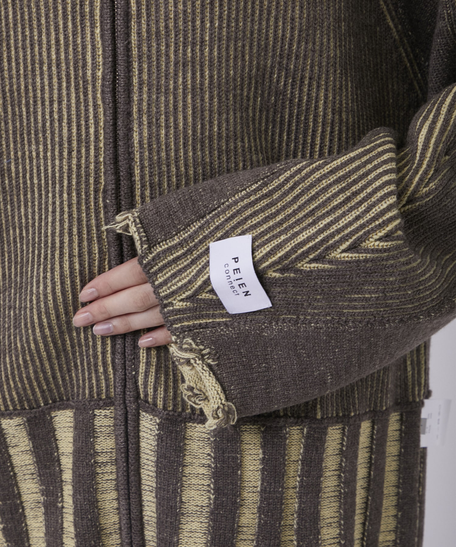 リバーシブルZip knit coat PEIEN