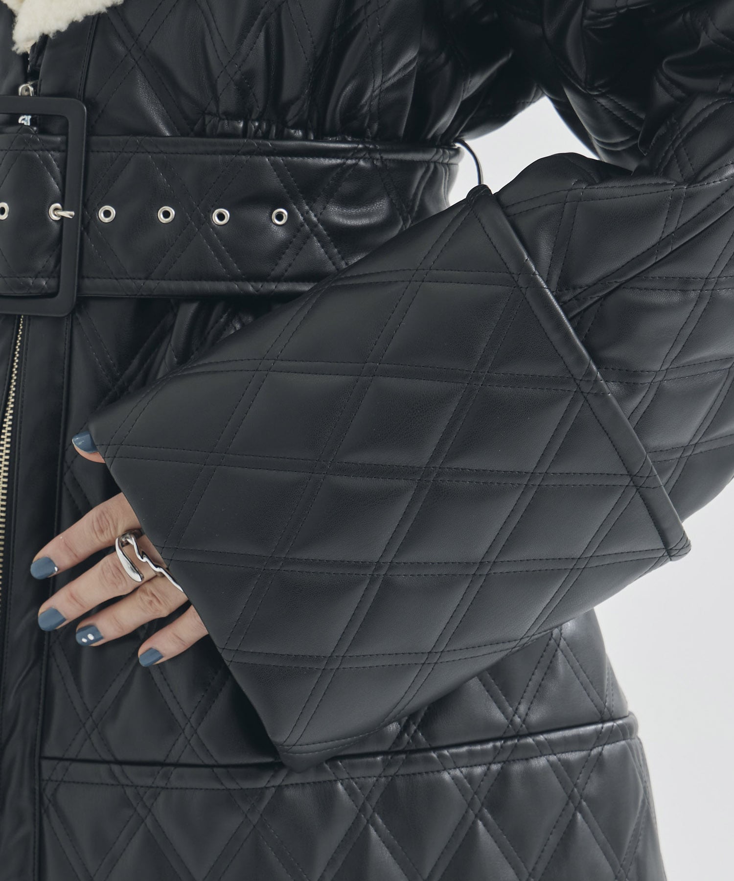 FAUX-LEATHER QUILTED JACKET FETICO