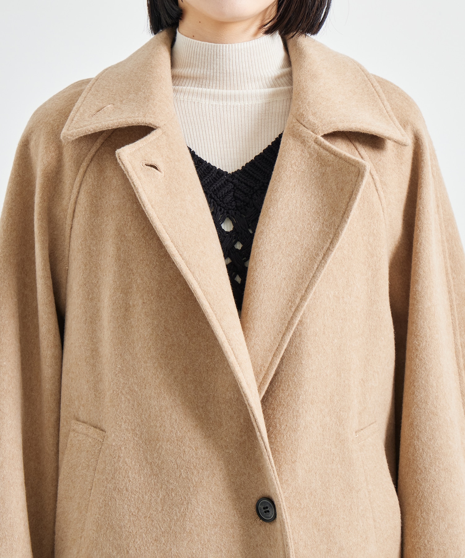 Stand Collar Wool Coat STUDIOUS