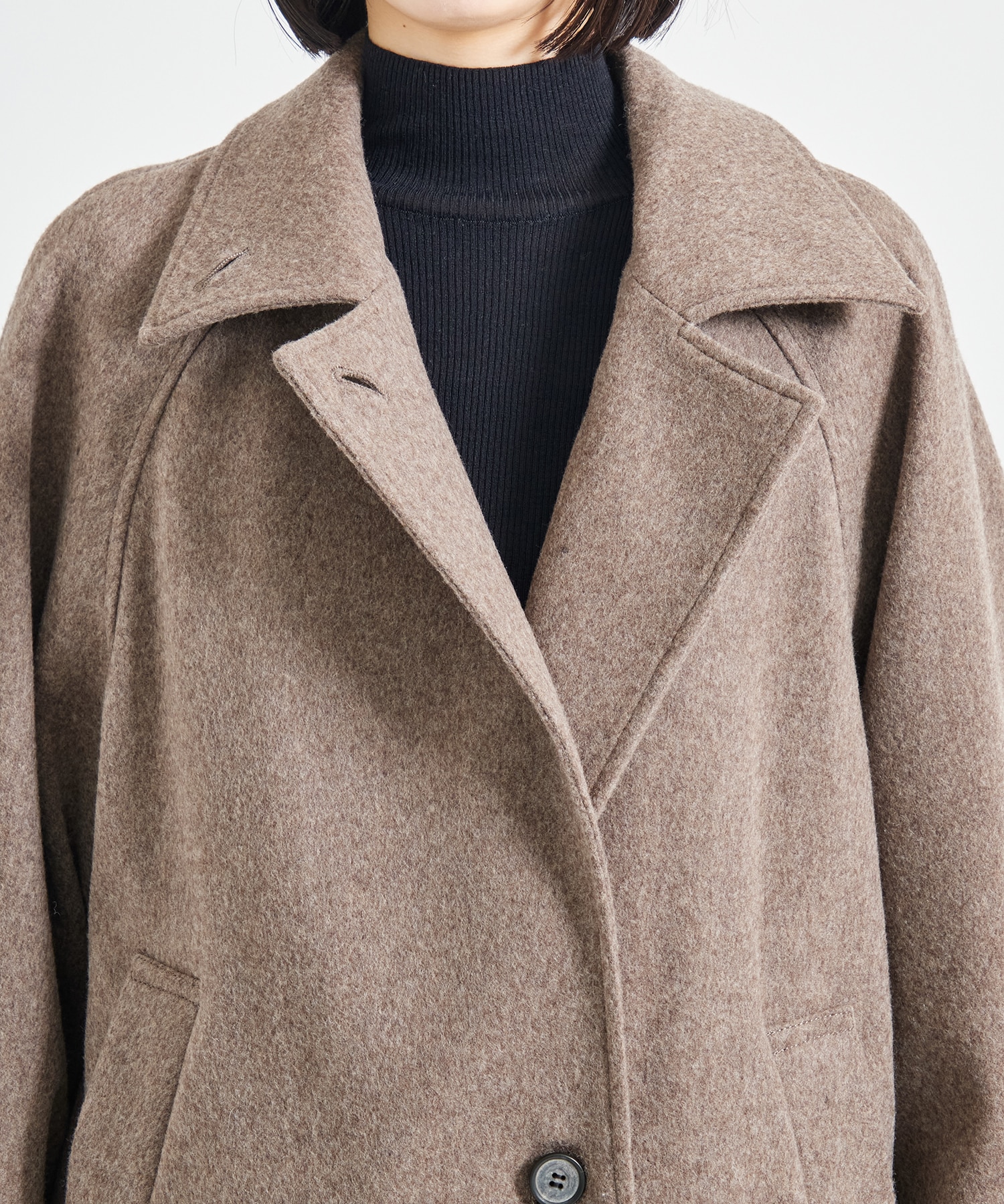 Stand Collar Wool Coat STUDIOUS