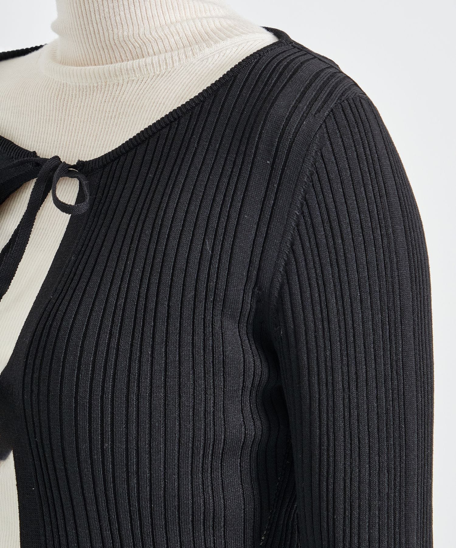 Ribbon Front Knit Cardigan STUDIOUS