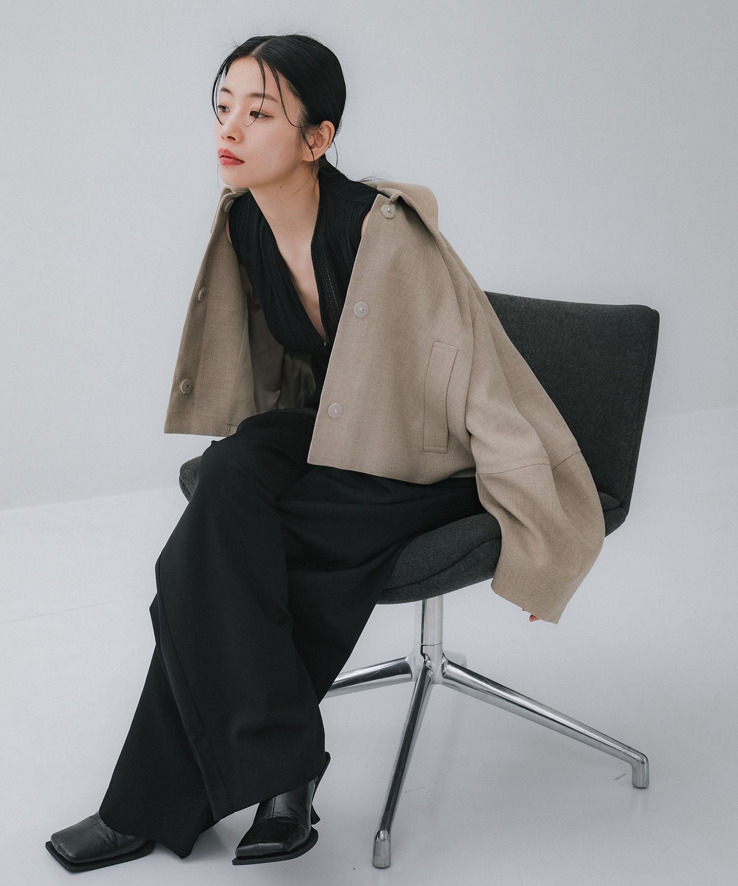 COCOON SLEEVE SHORT JACKET CLANE