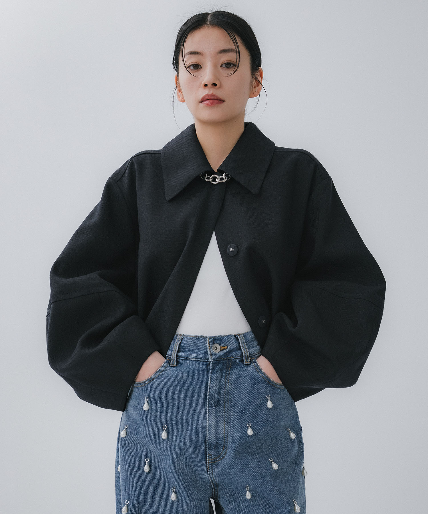 COCOON SLEEVE SHORT JACKET CLANE
