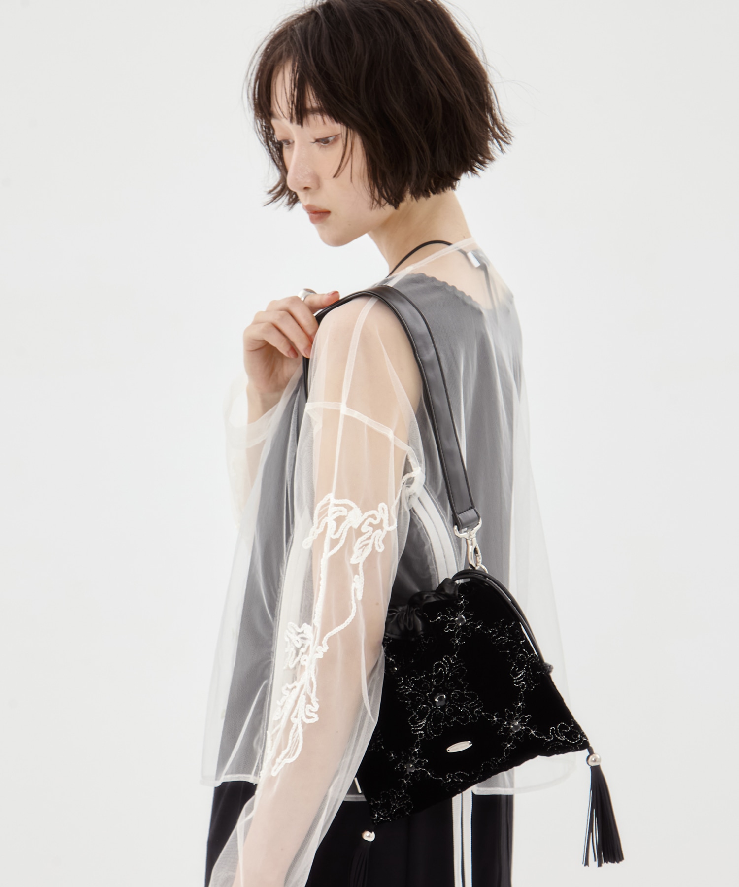 palace tiles quilted drawstring bag tanakadaisuke