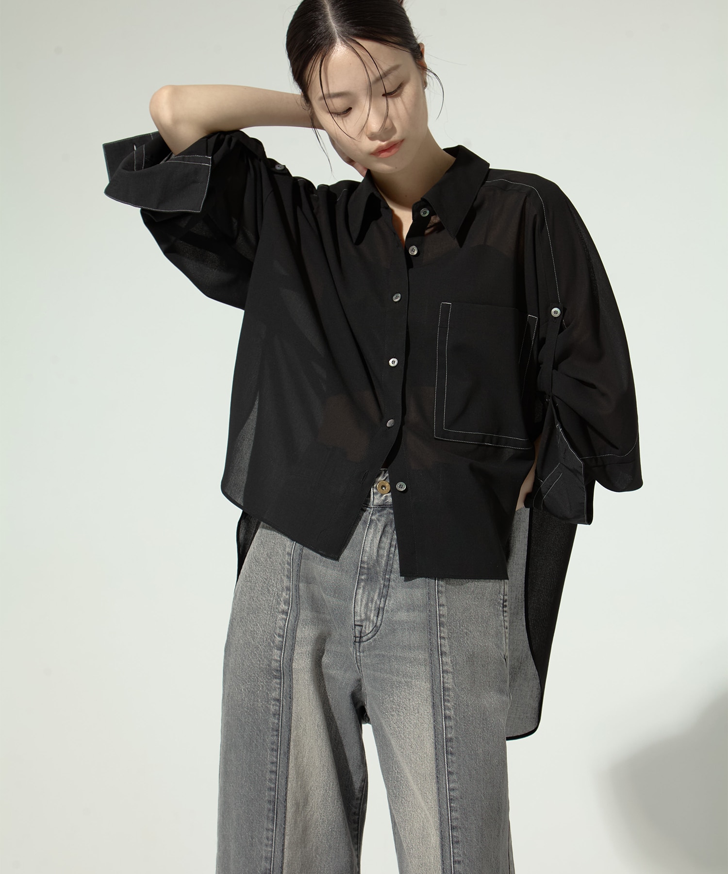 Matte Sheer Over Shirt STUDIOUS