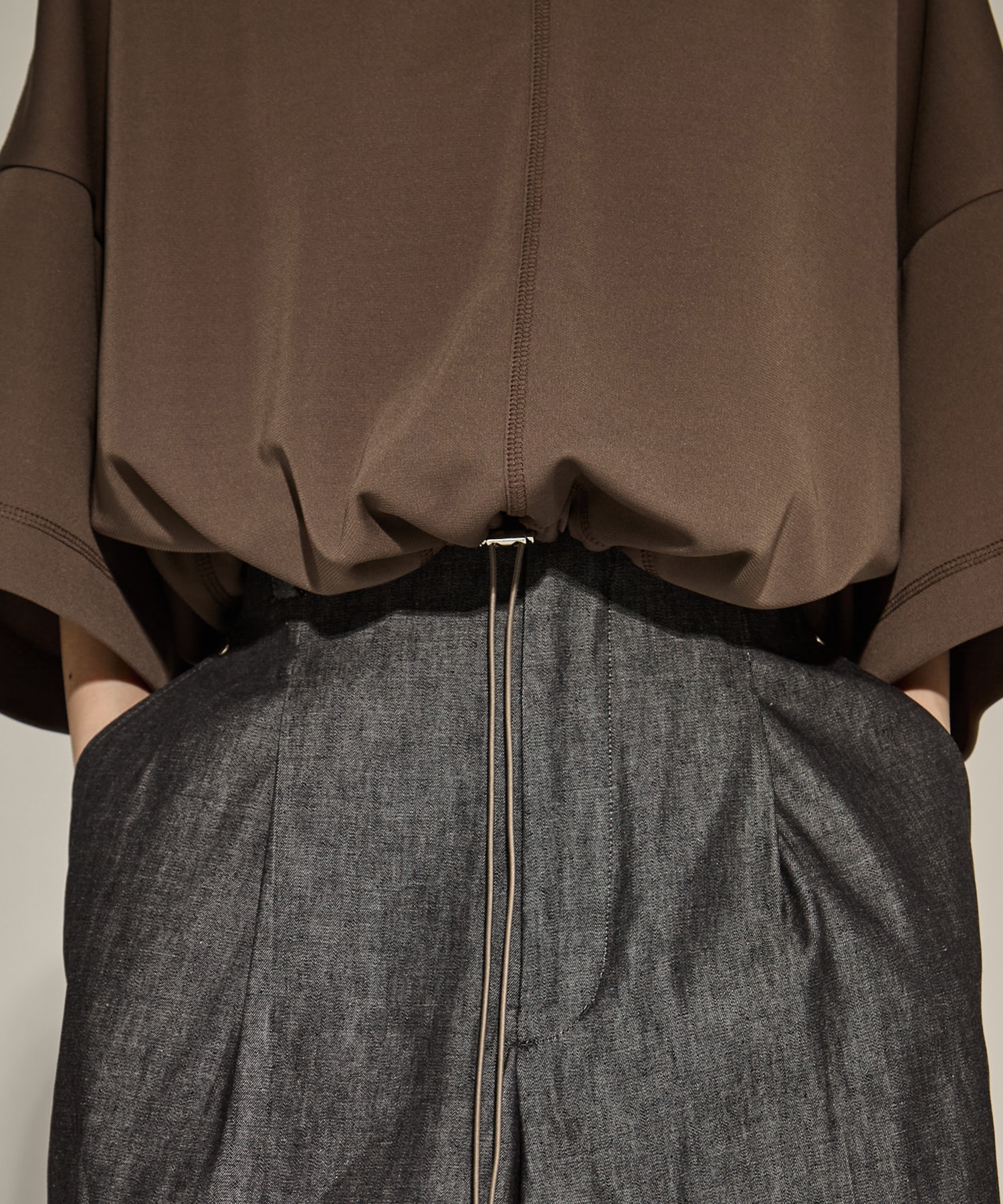 Draw Cord Hem Cropped T UJOH