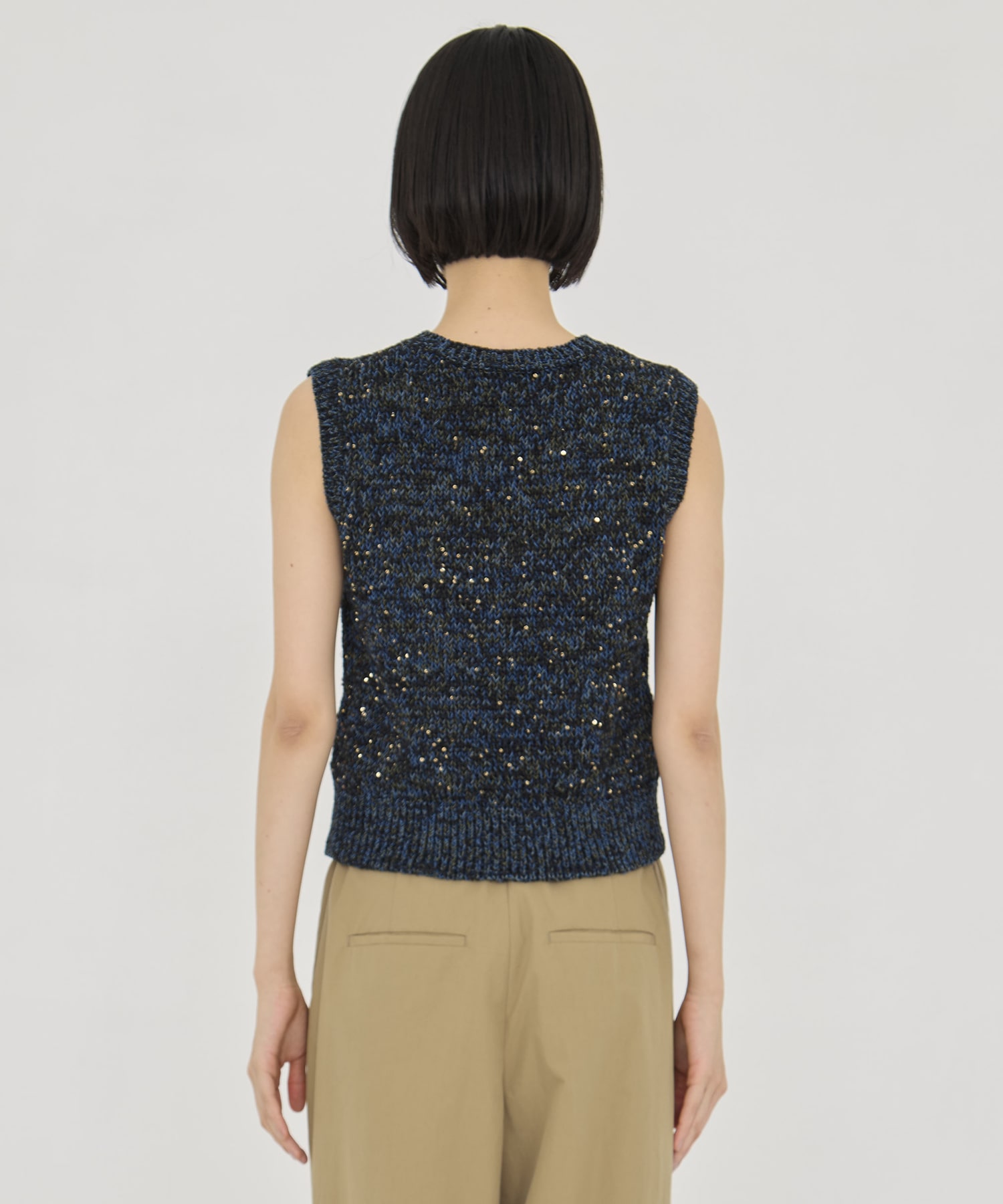 Lila Sequinned knit pullover AKIRANAKA