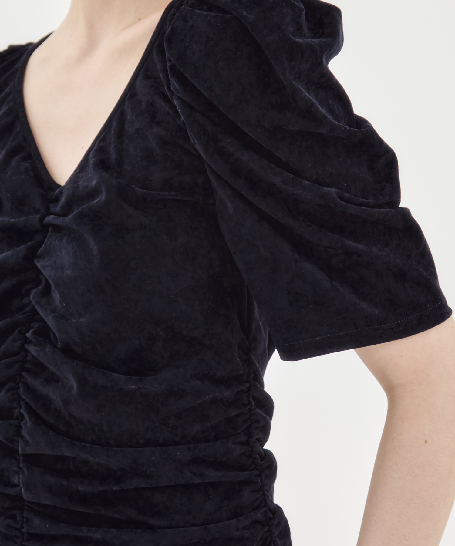 別注 VELOUR GATHERD TOP FETICO