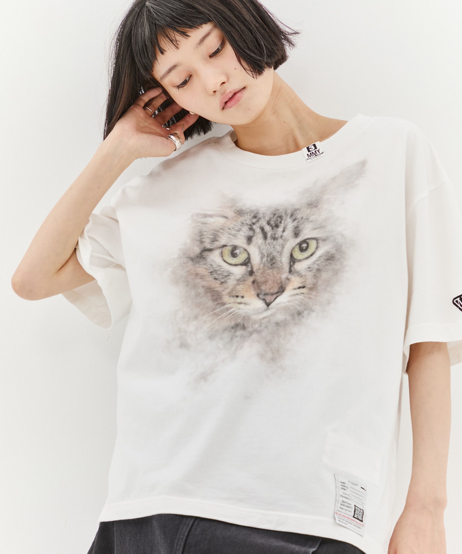 CAT PRINTED TEE Maison MIHARA YASUHIRO