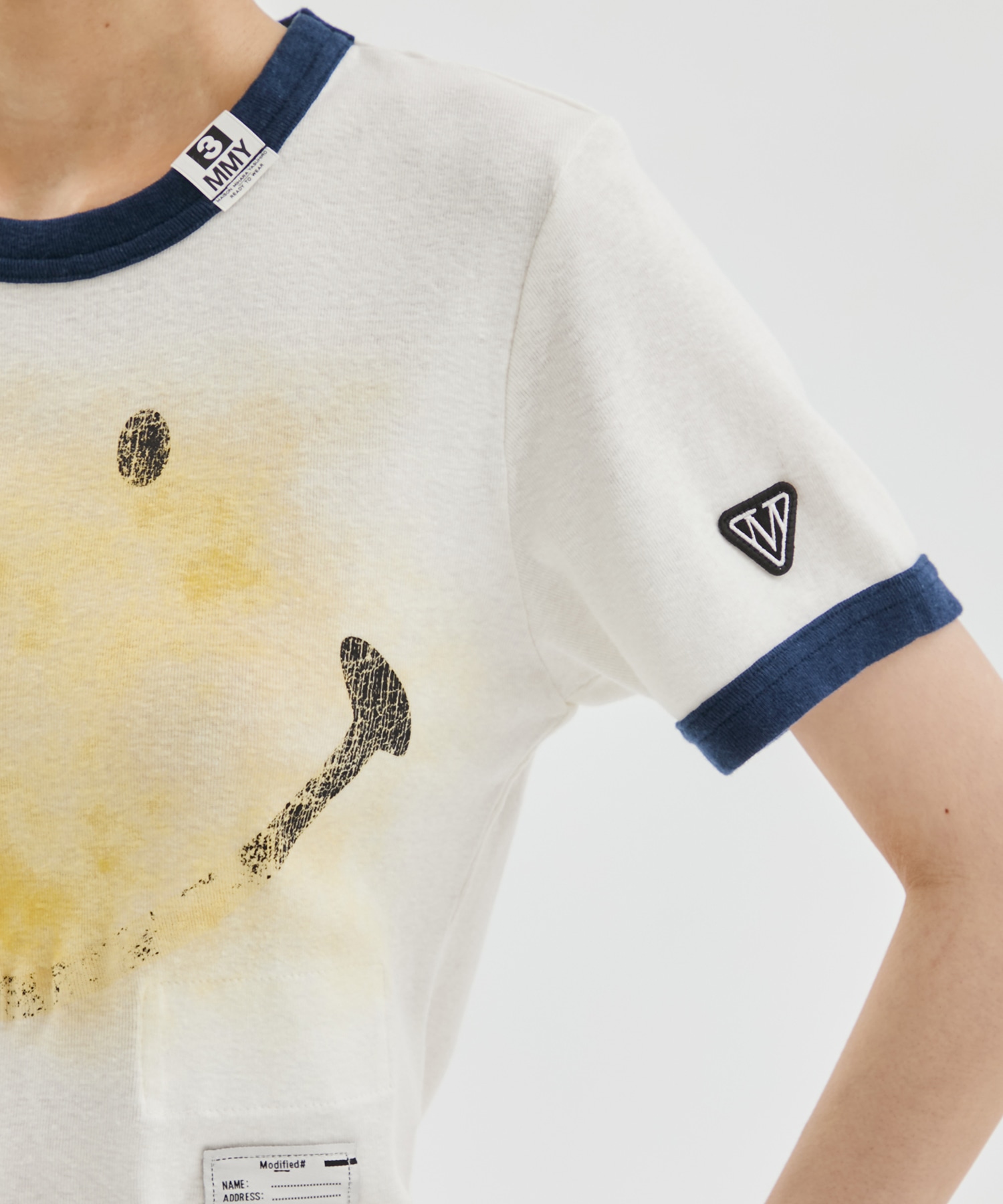 SMILY FACE PRINTED MINI TEE Maison MIHARA YASUHIRO