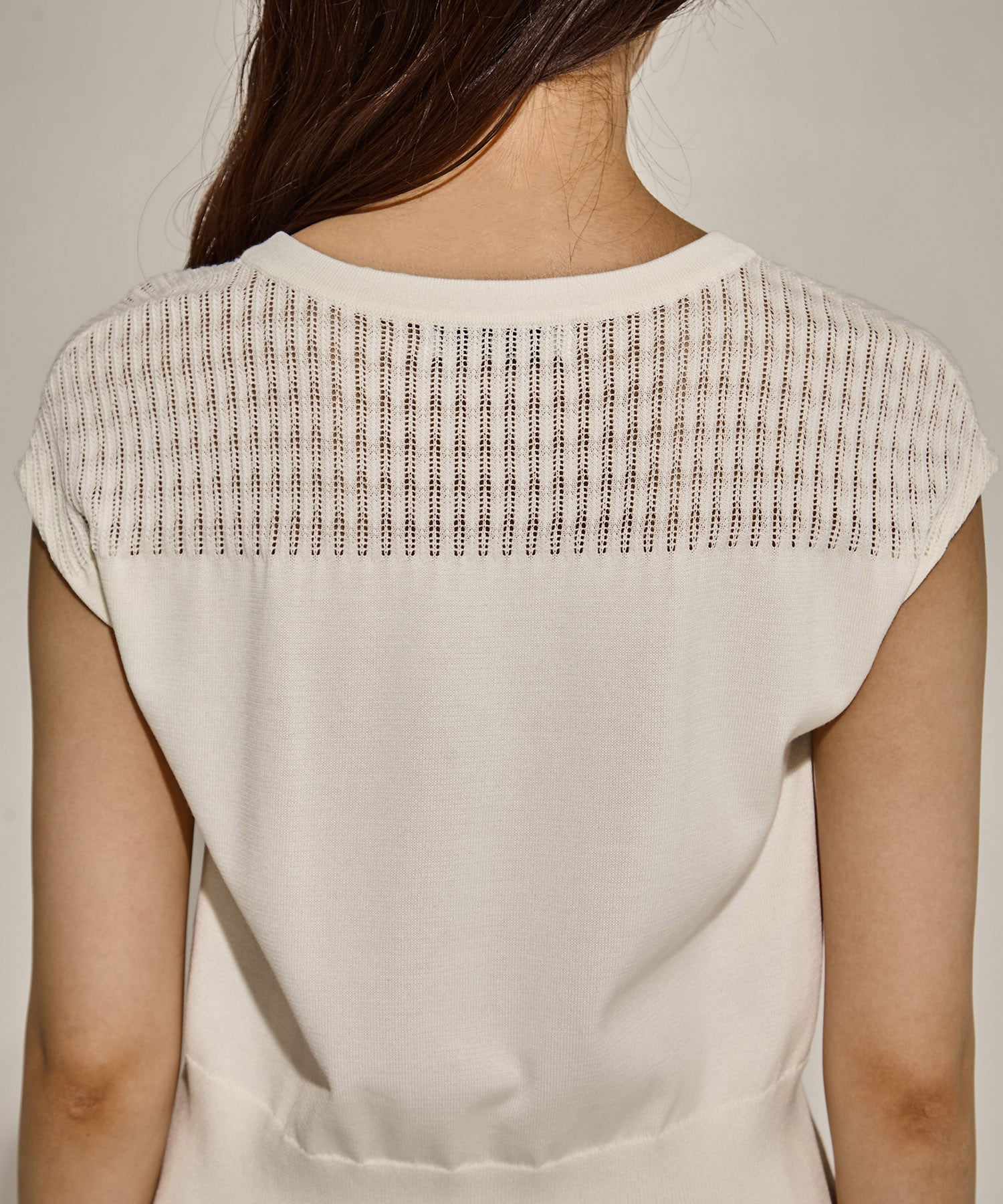 別注lace nosleeve cardigan WRAPINKNOT