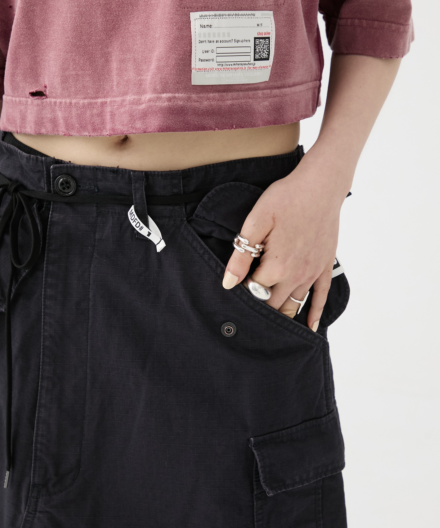 CARGO PNTS PASTED SKIRT Maison MIHARA YASUHIRO