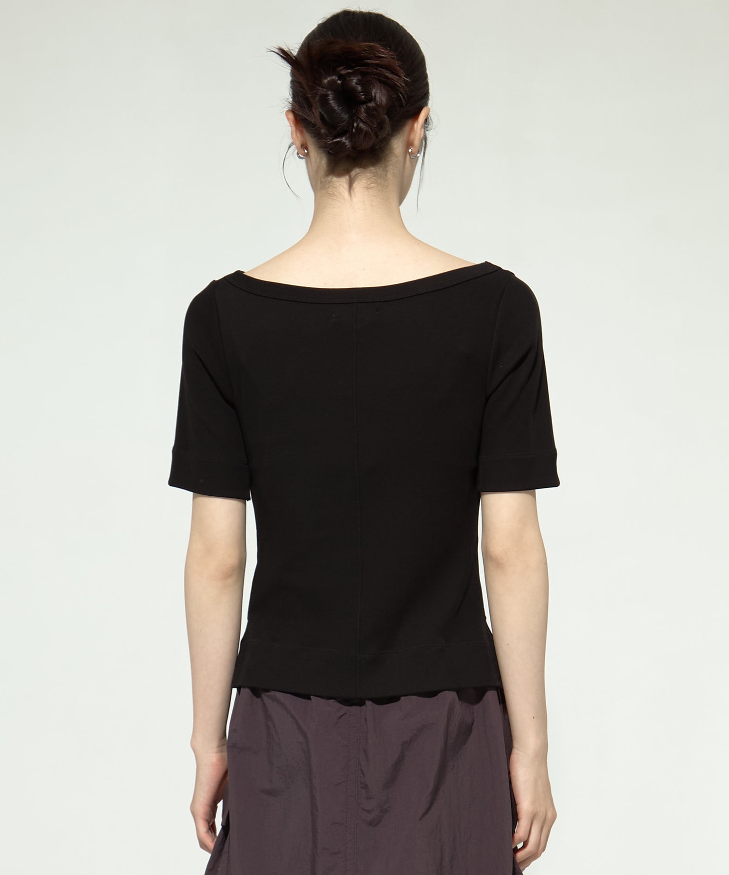 Luxury Smooth Boat Neck Tee STUDIOUS
