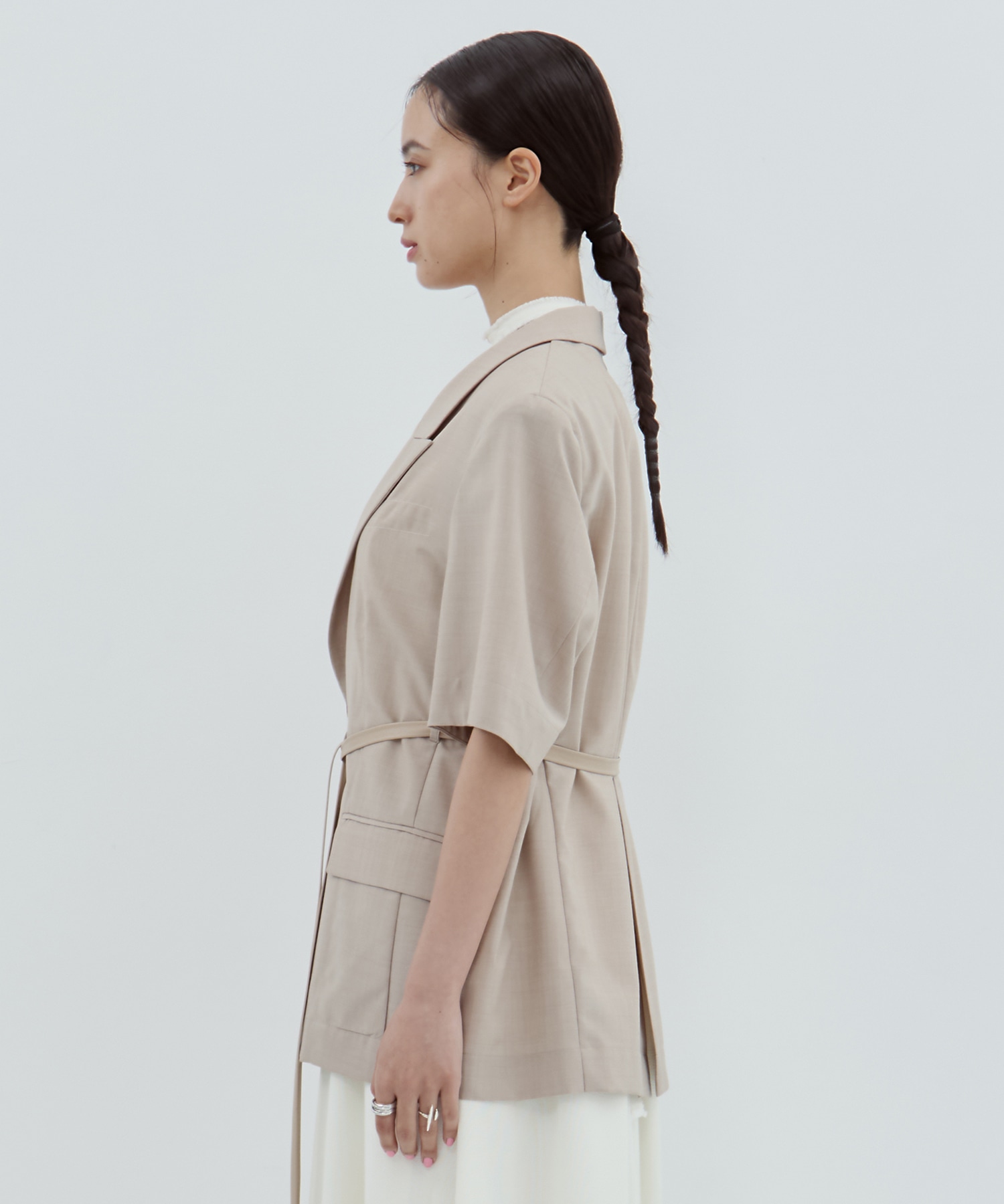 Half Sleeve Summer Wool Jacket STUDIOUS