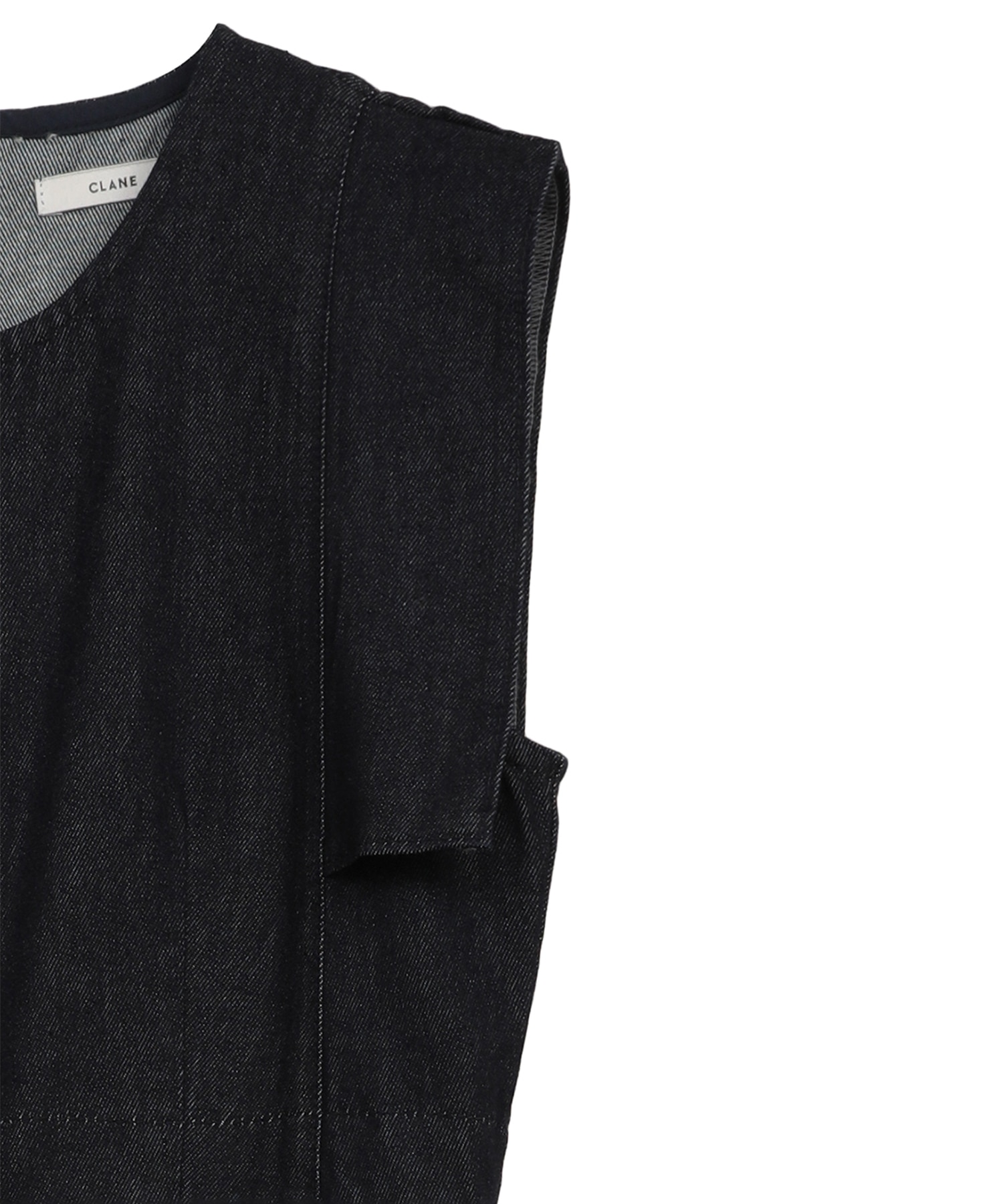 SQUARE SLEEVE DENIM ALL IN ONE CLANE