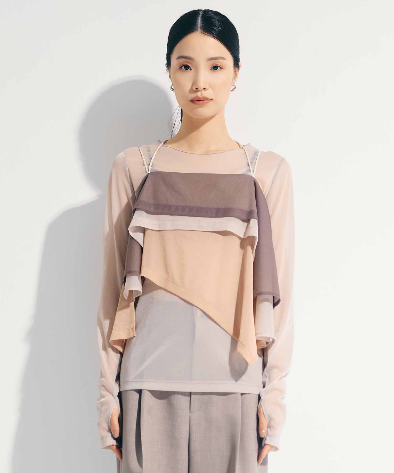 3way Camisole & Sheer Long T STUDIOUS