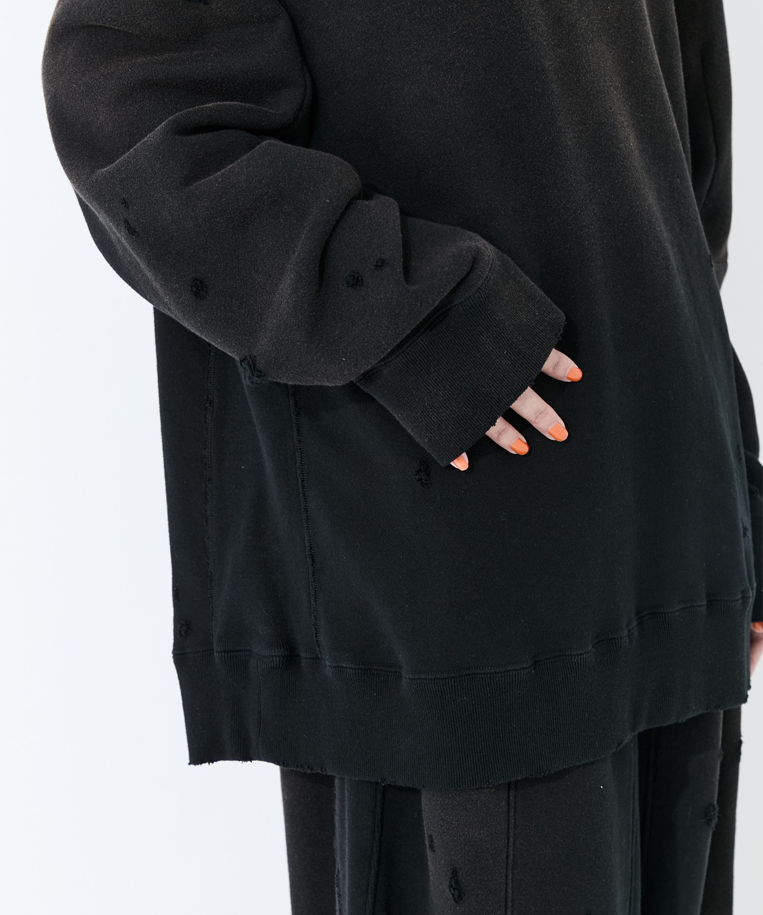 Deconstructed Sweat Shirt  Cotton French Terry Needles