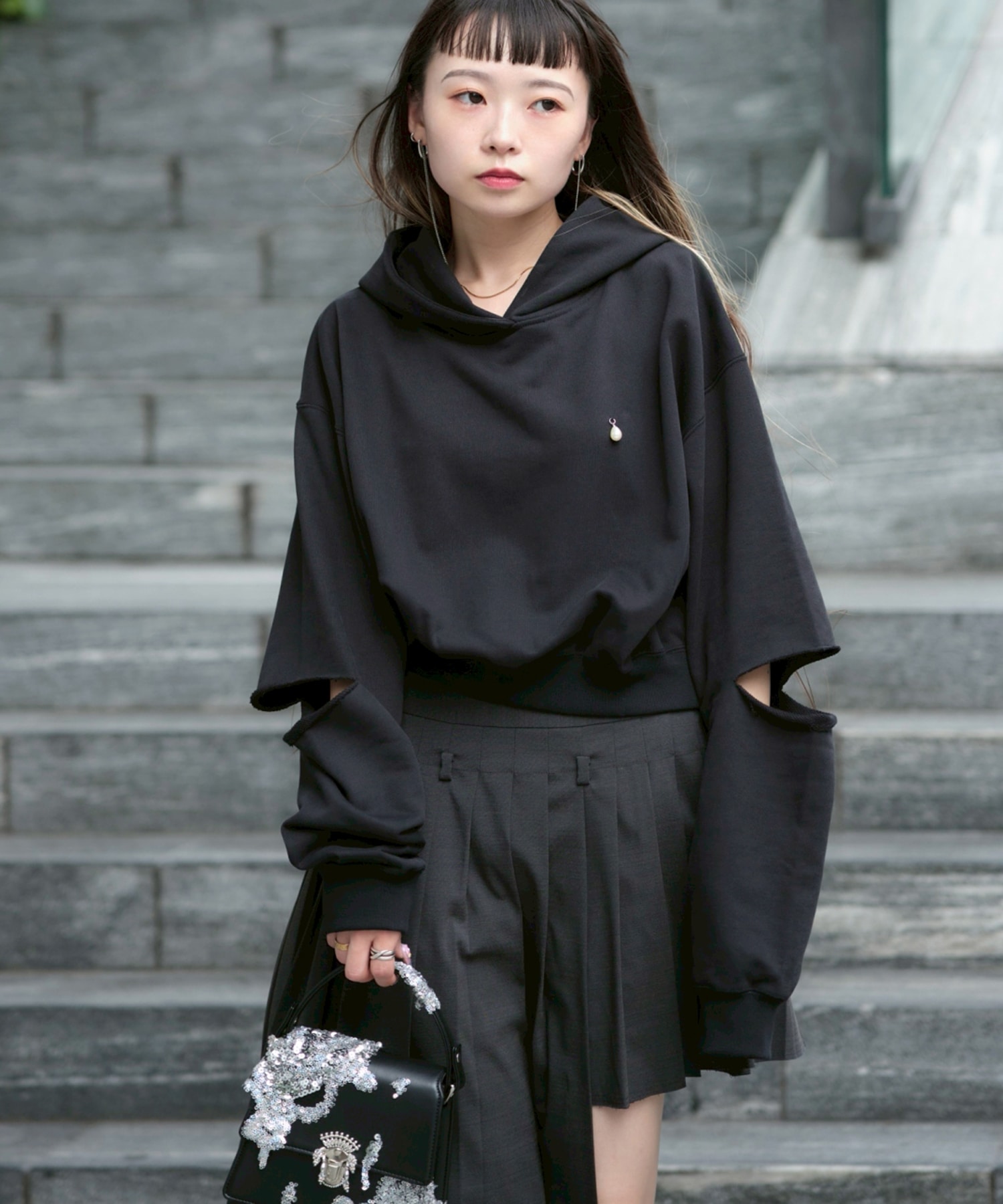 SLIT SHORT HOODIE JOSEMOON