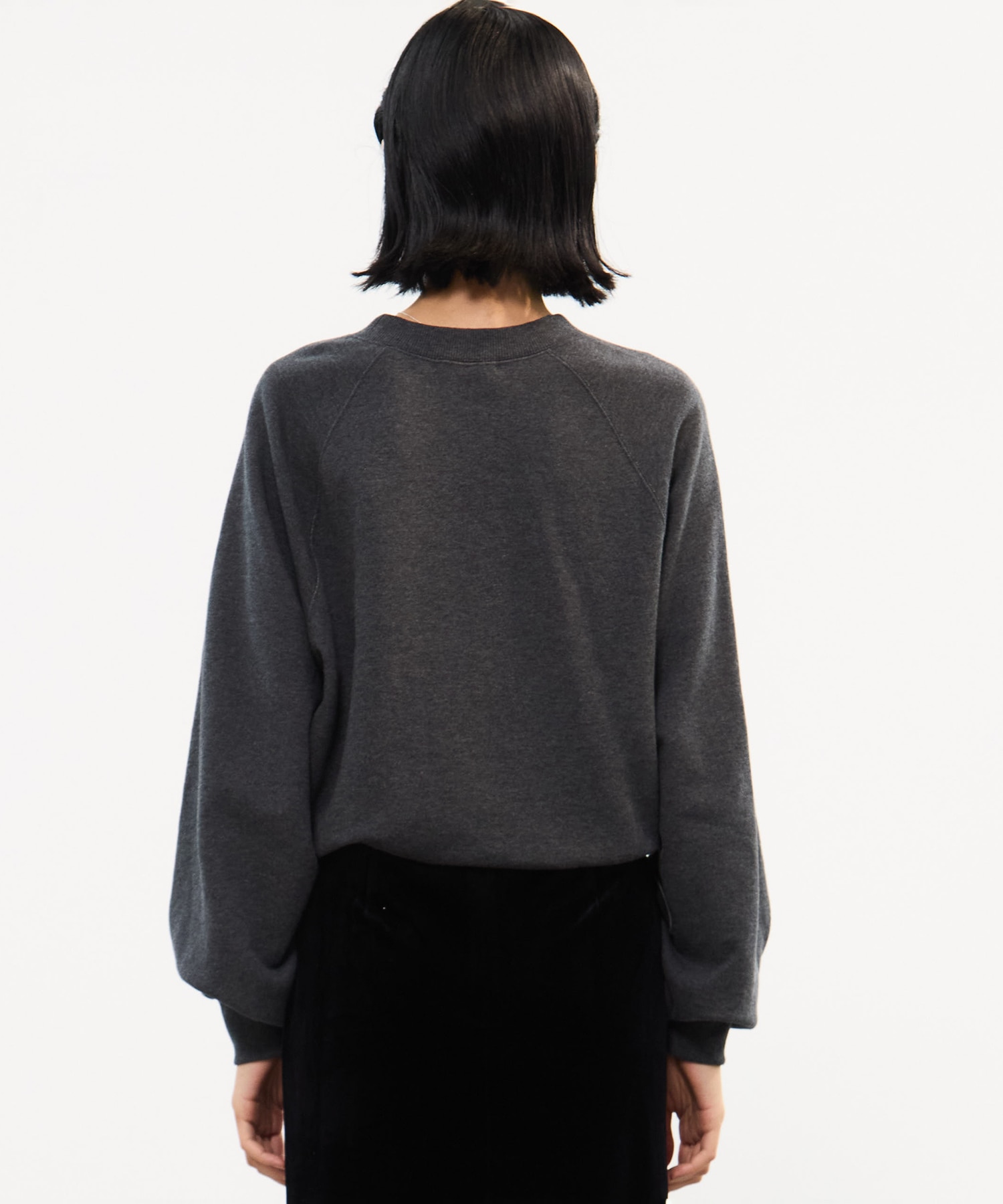 DRAWSTRING GATHER SLEEVE SWEAT SHIRT STUDIOUS