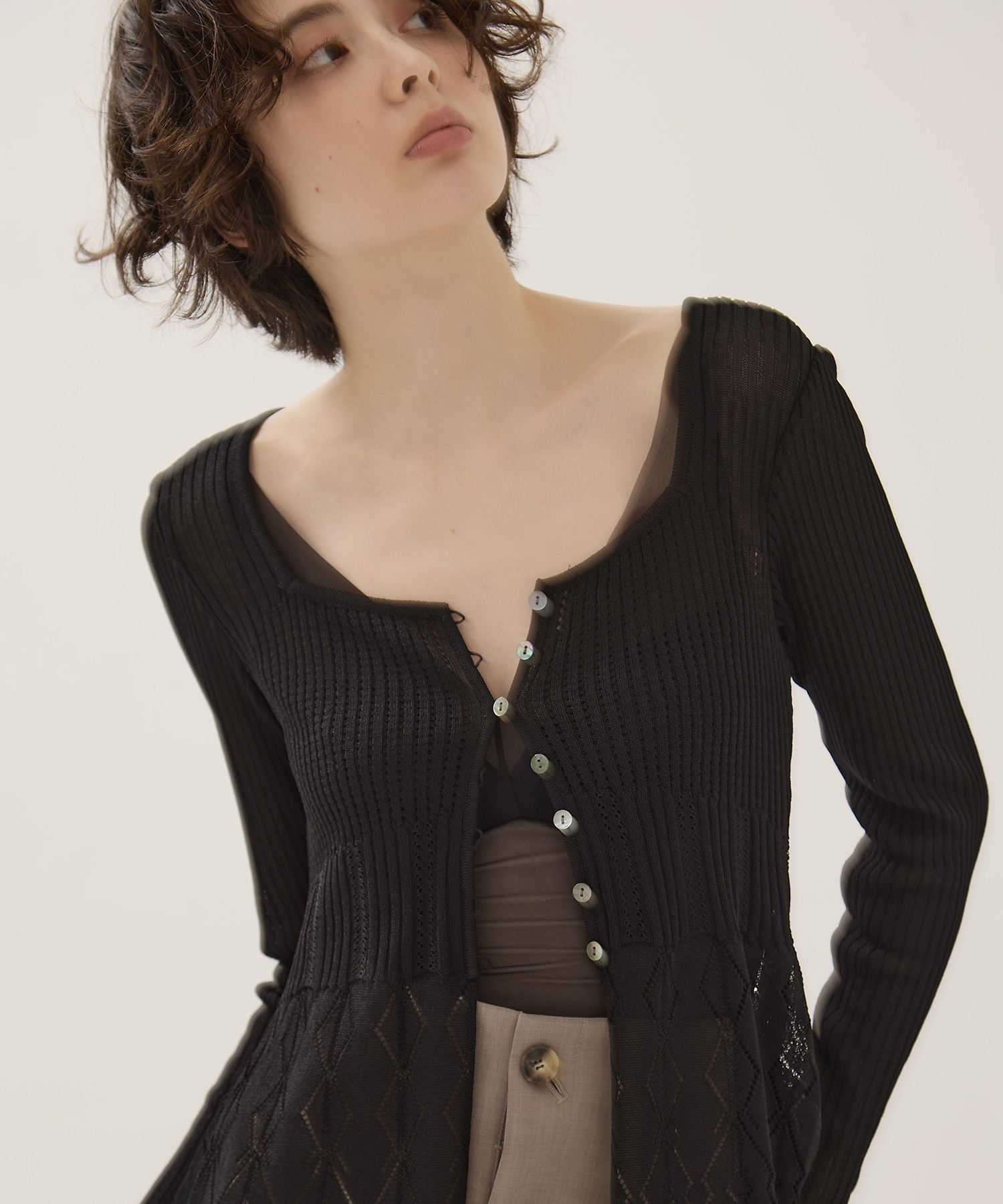 Lace Knit Cardigan EMILY ODA