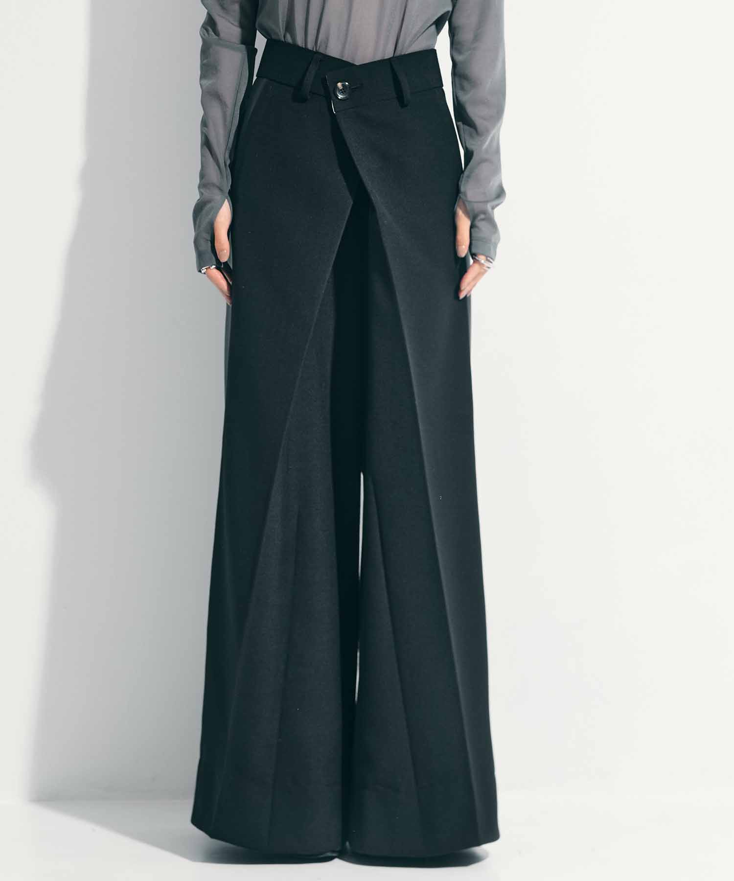 Side Leather Flare Trousers STUDIOUS