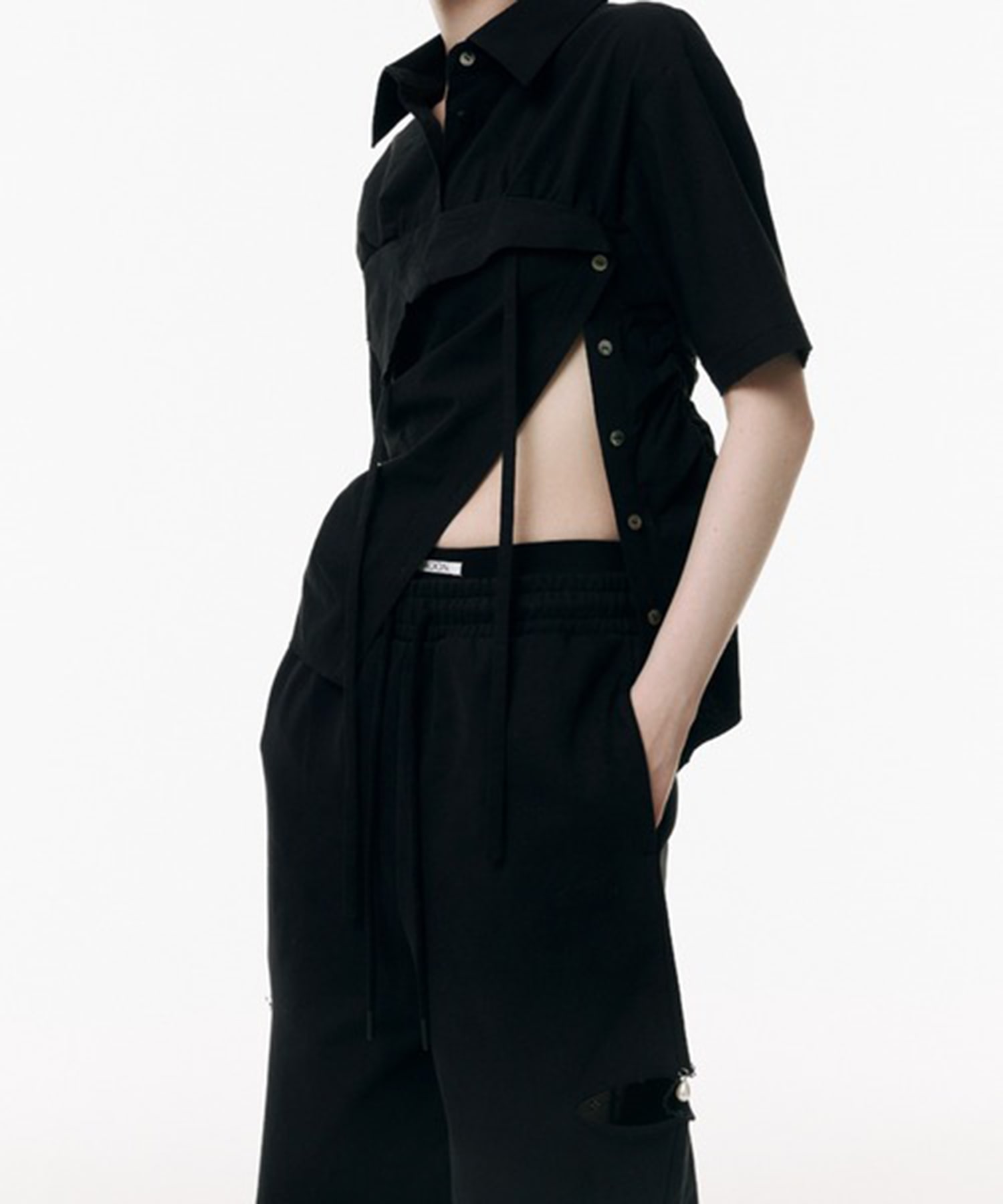 josemoon スウェットパンツ　ブラック JOSEMOON/ジョゼムーン】MAXI LENGTH SWEAT PANTS/マキシ