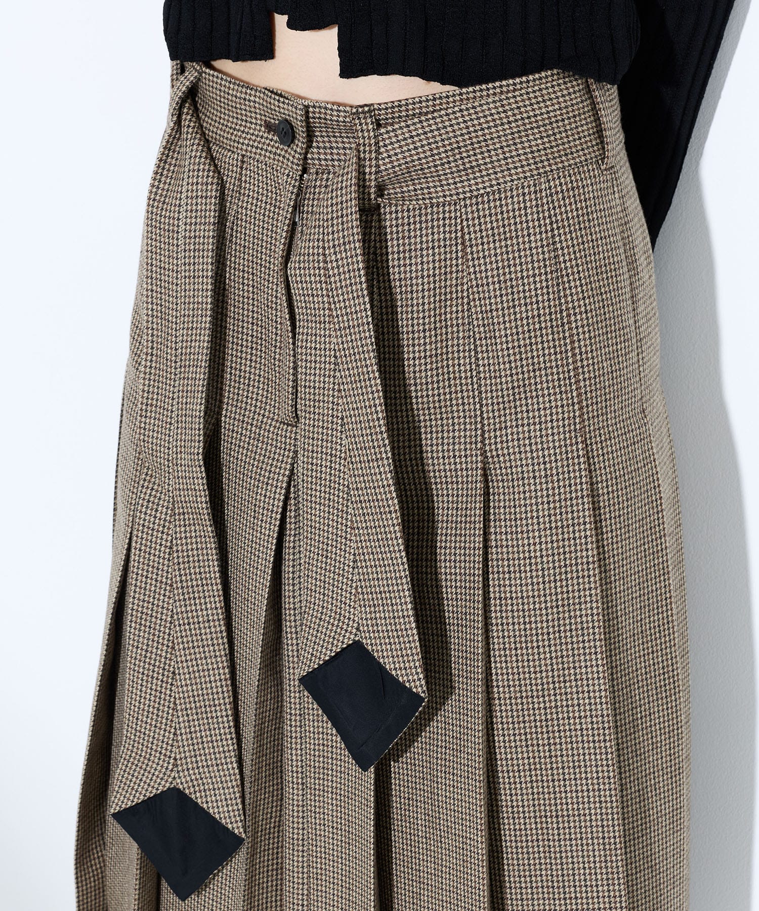 Wool check skirt TOGA