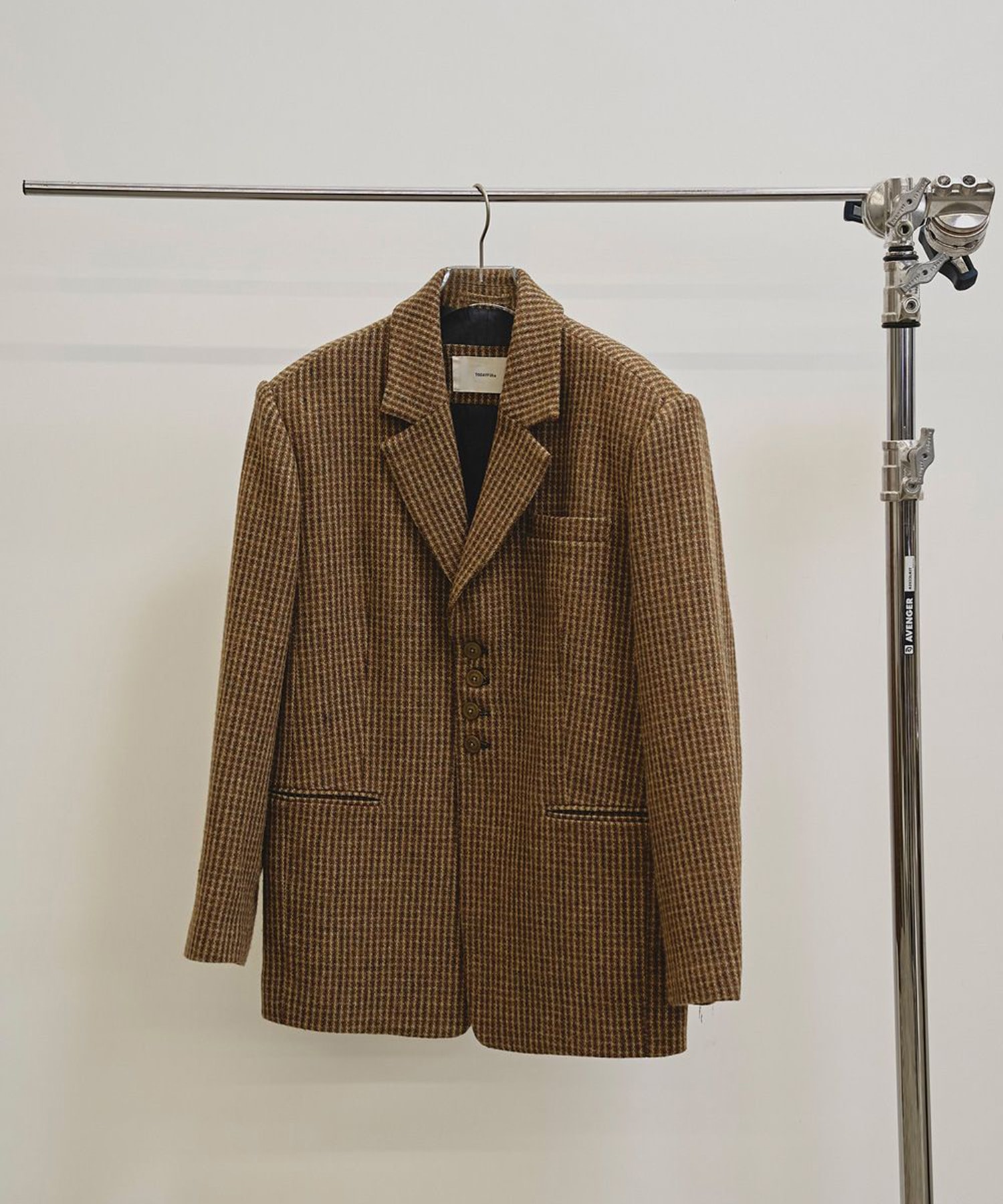 Wool100% Check Jacket TODAYFUL
