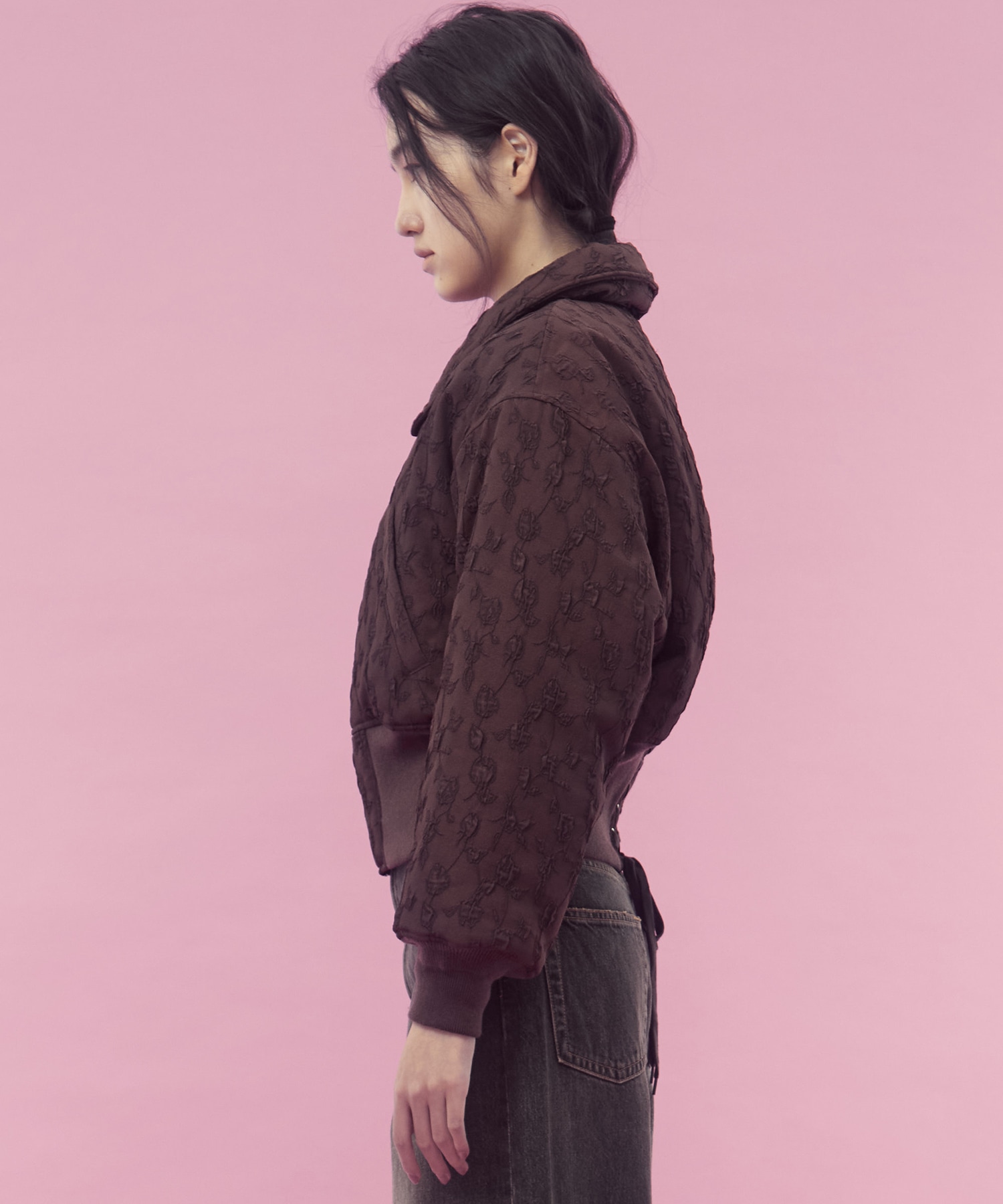 Floral jacquard bomber jacket FETICO
