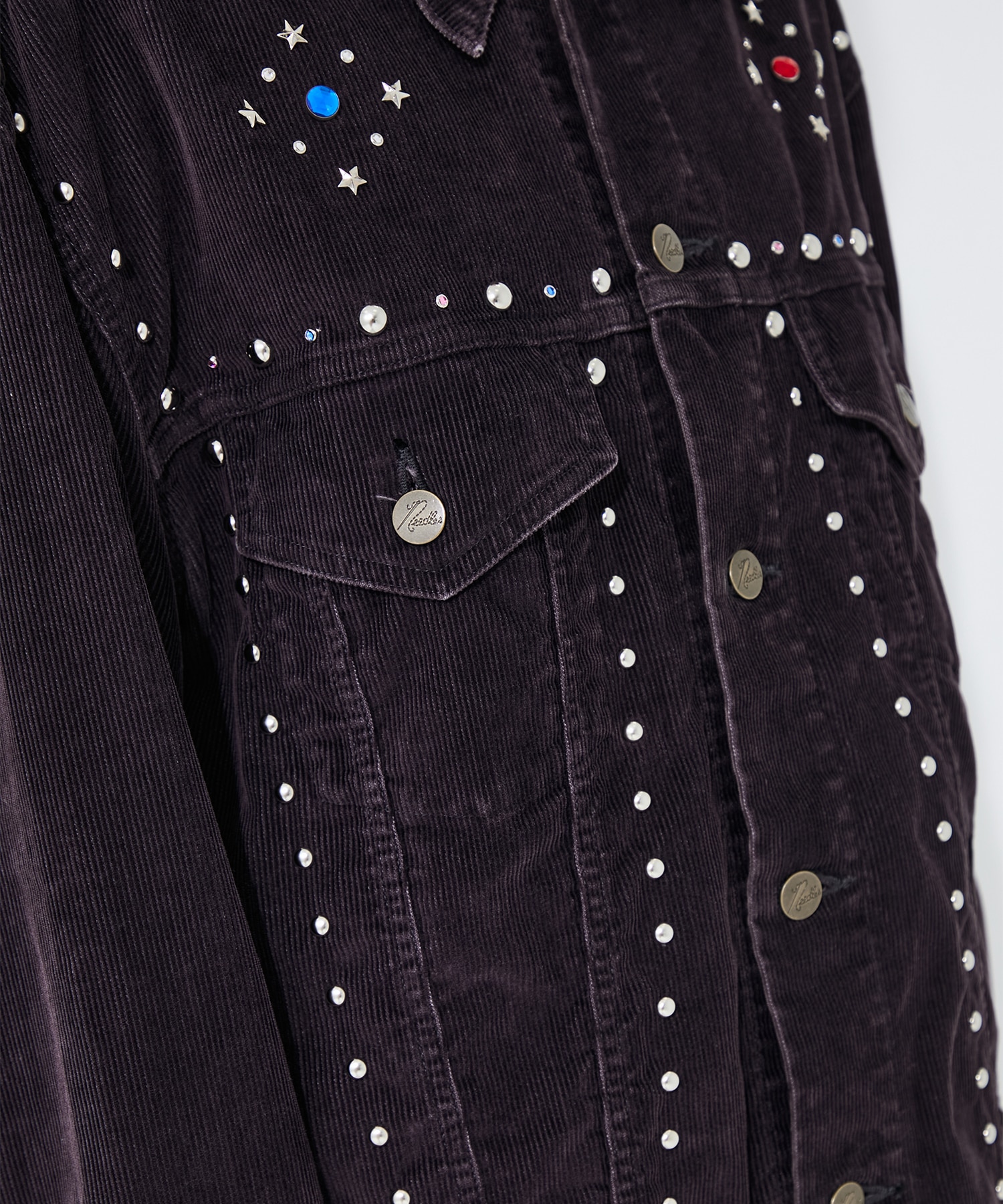 Studded Jean Jacket - 14W Corduroy Needles