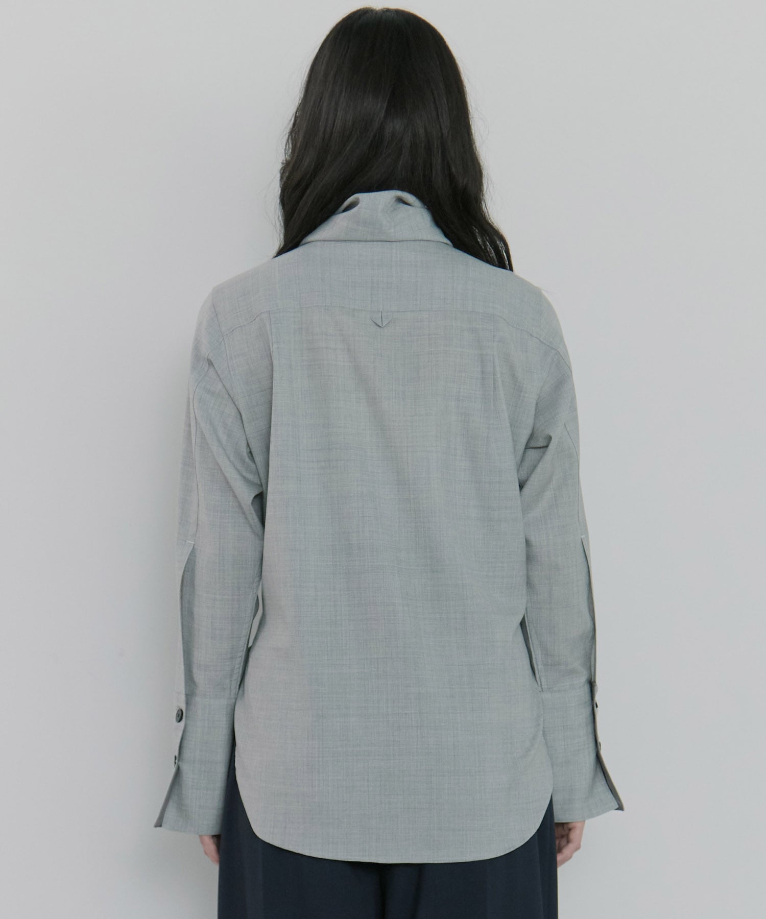 Waist Tucked Wool Shirt STUDIOUS