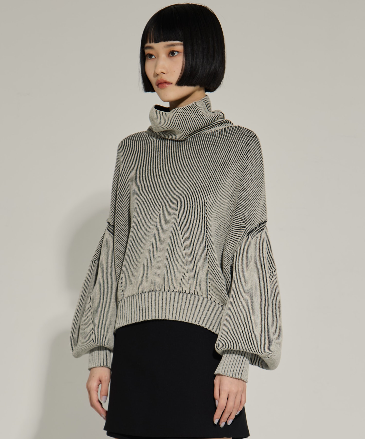 別注Dual face knit AKIKOAOKI