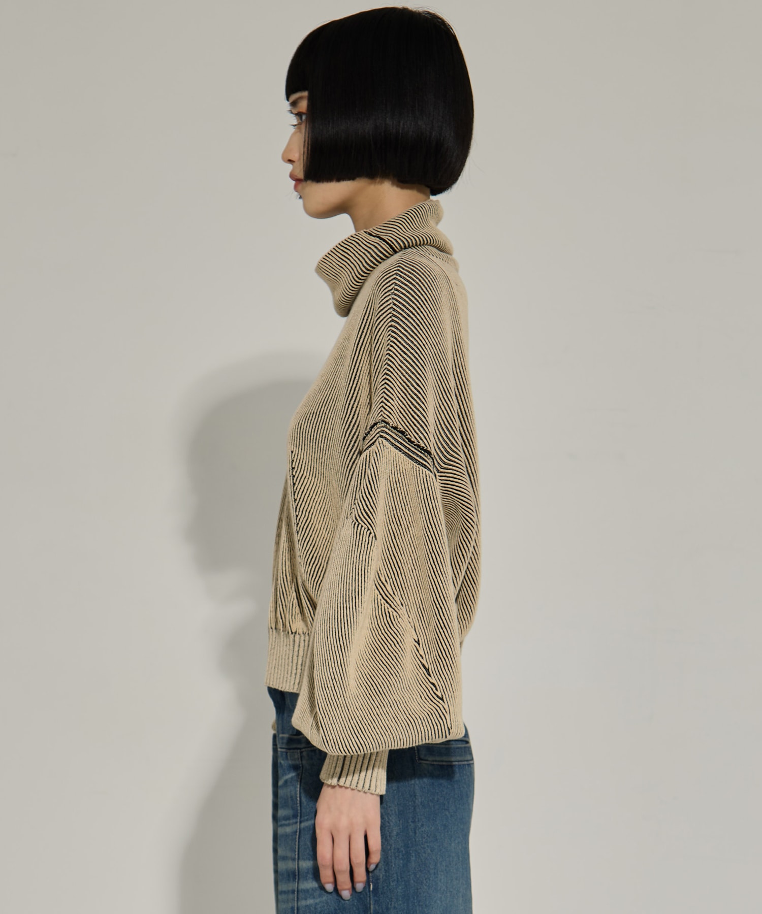 別注Dual face knit AKIKOAOKI