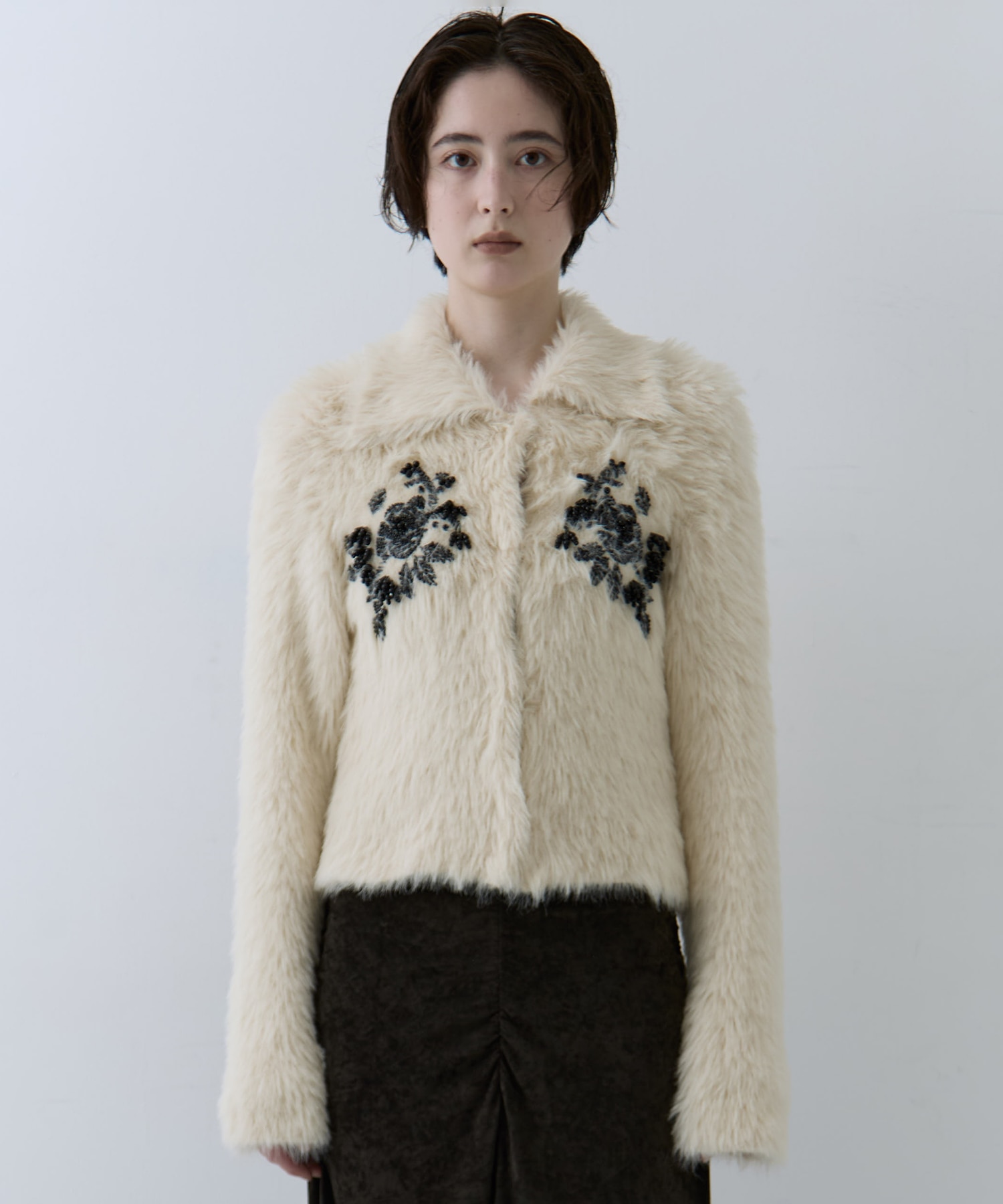 別注 シャギービジューカーディガン FETICO