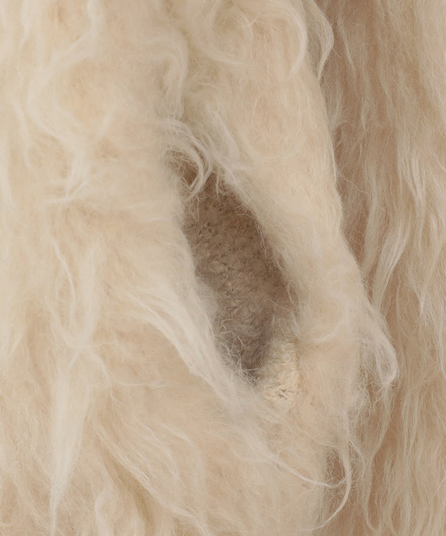 BI COLOR SHAGGY KNIT CARDIGAN CLANE