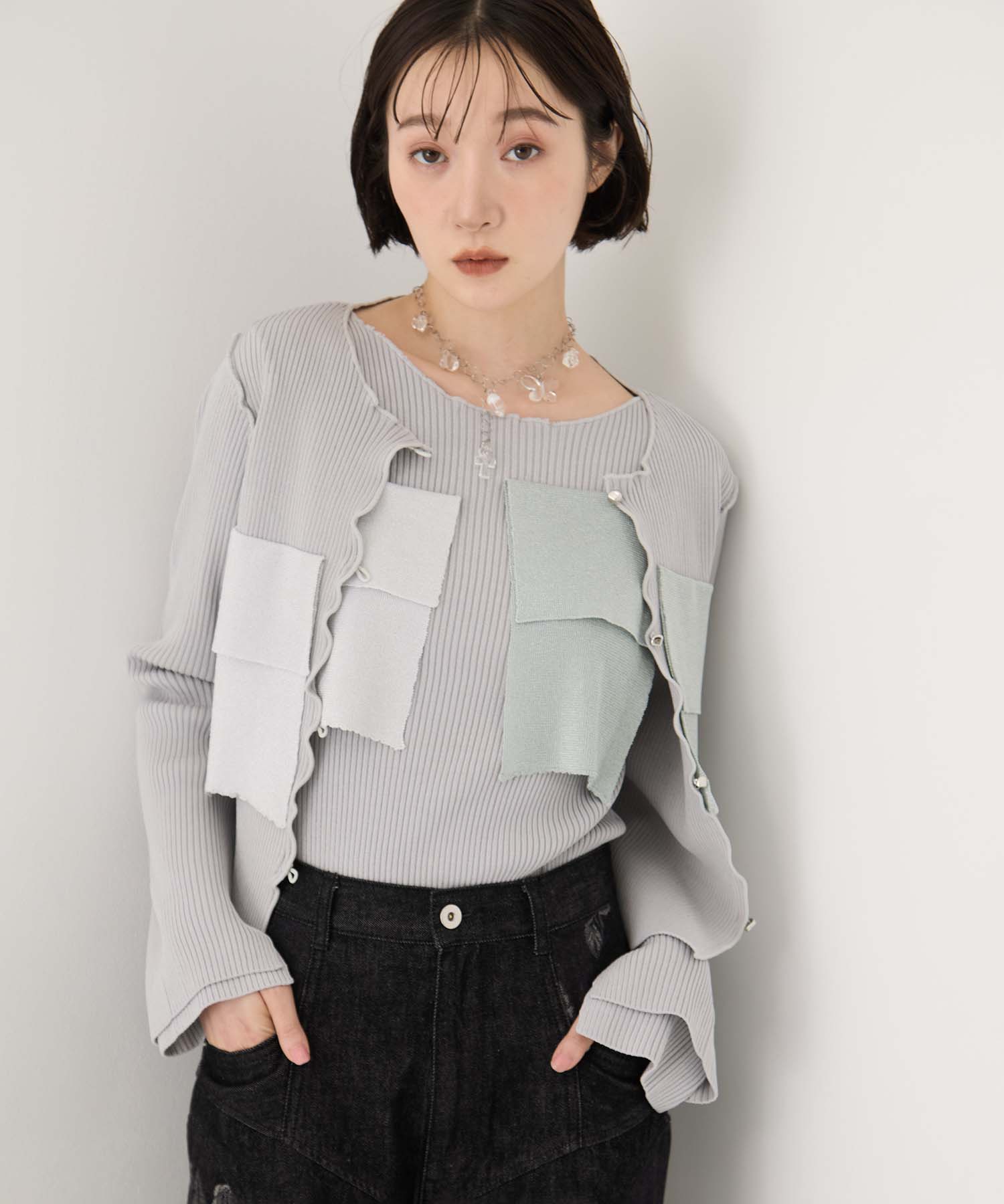 別注 RIB KNIT CARDIGAN kotohayokozawa