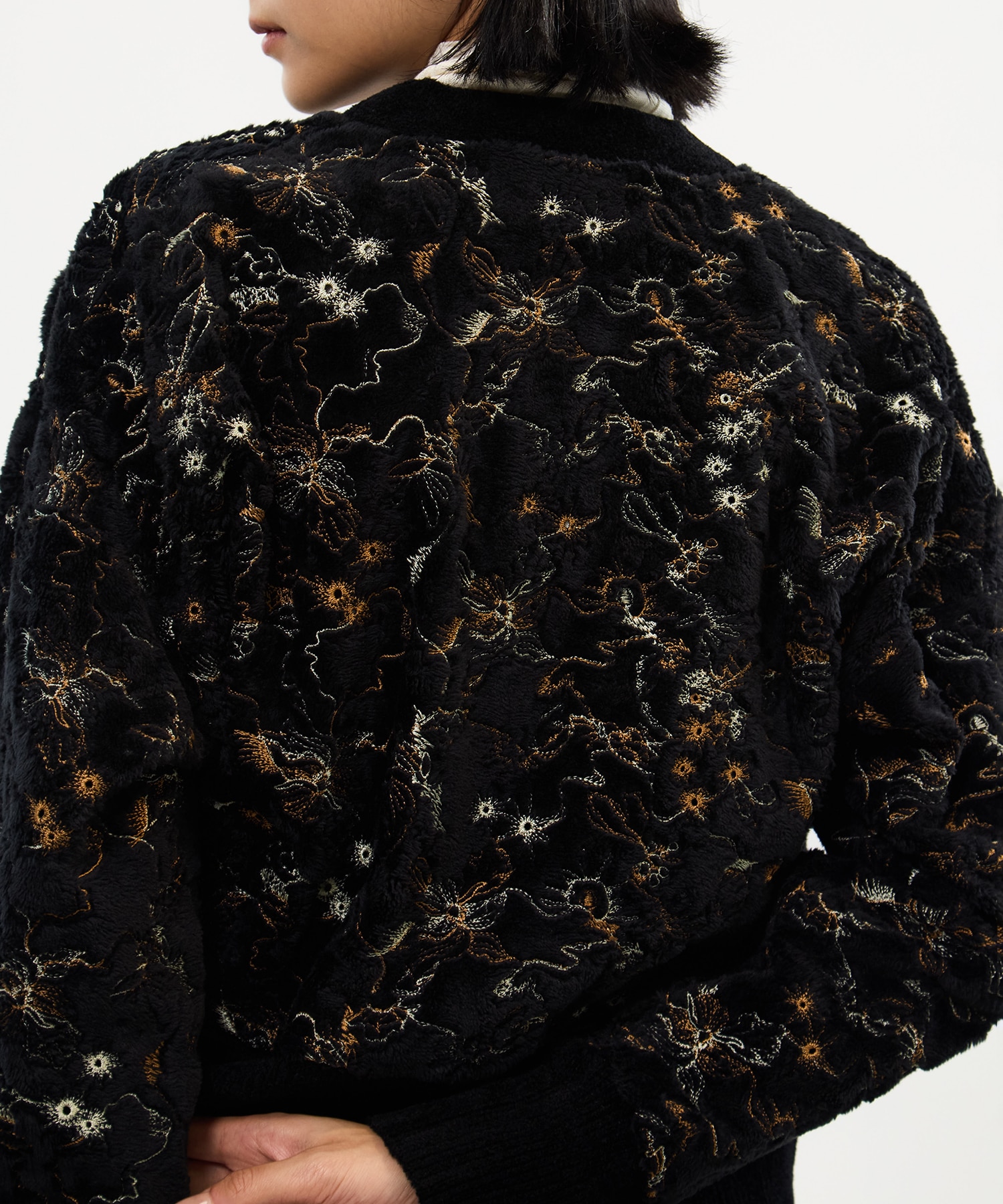 Camouflage embroidered knit cardigan MURRAL